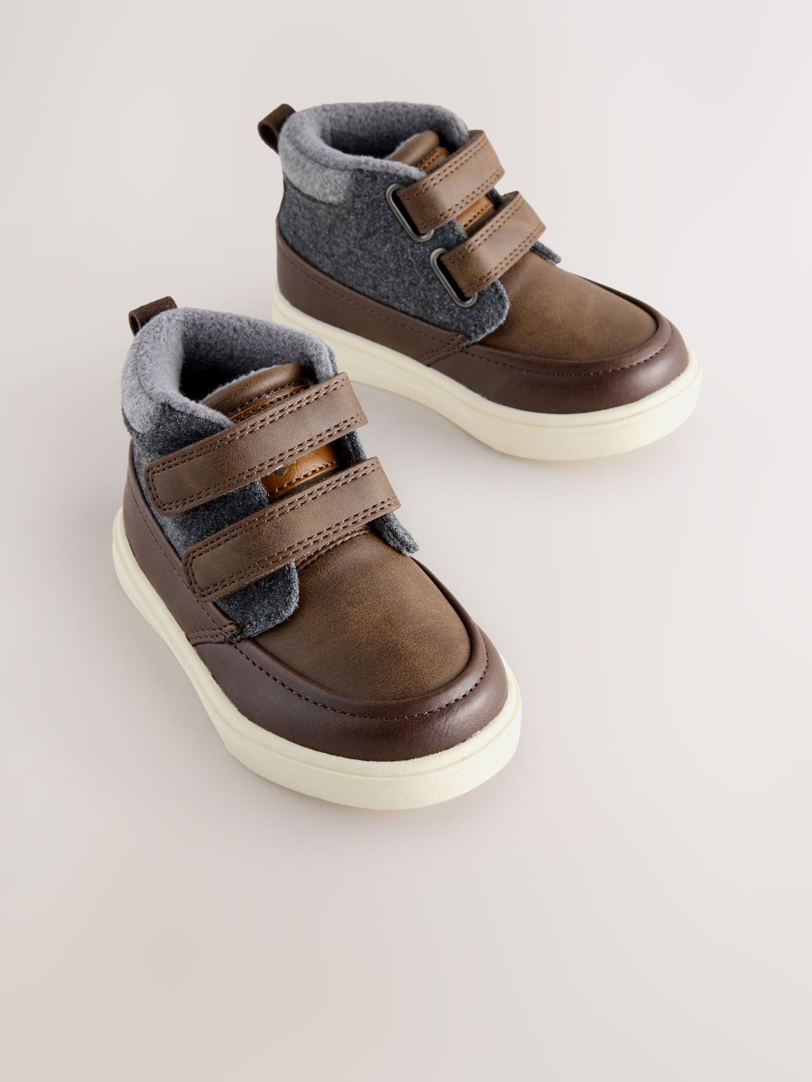 Chocolate Brown Wide Fit (G) Touch Fastening Boots