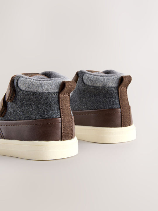 Chocolate Brown Wide Fit (G) Touch Fastening Boots