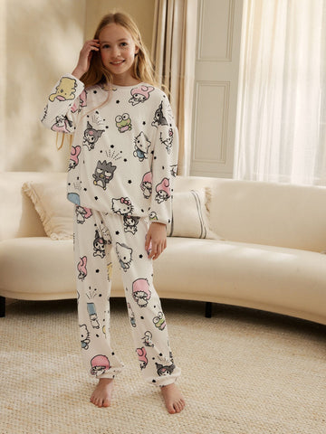 Ecru Hello Kitty Cosy Fleece Pyjamas 1 Pack (3-16yrs)