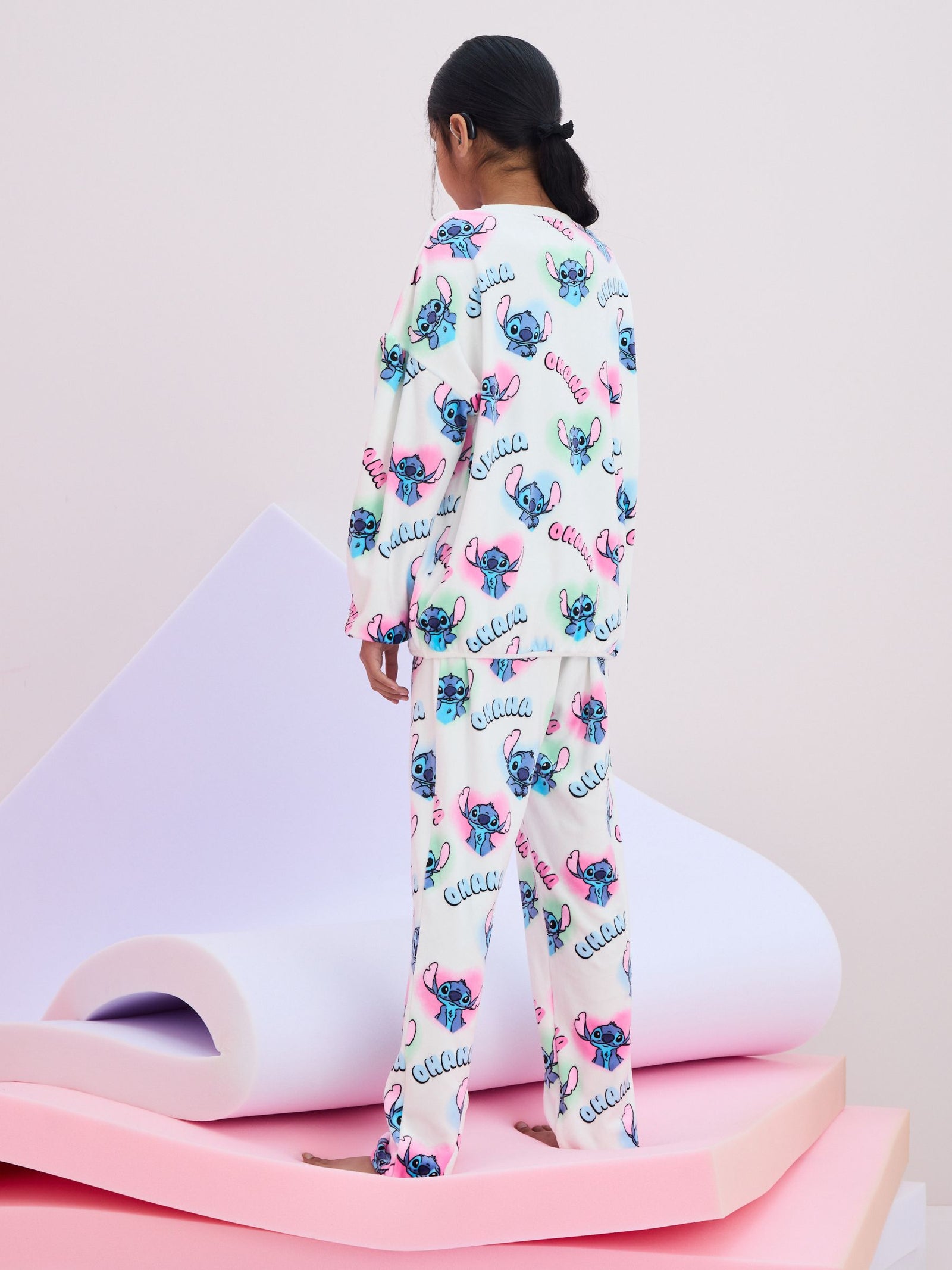White Lilo & Stitch Cosy Fleece Pyjamas (3-16yrs)