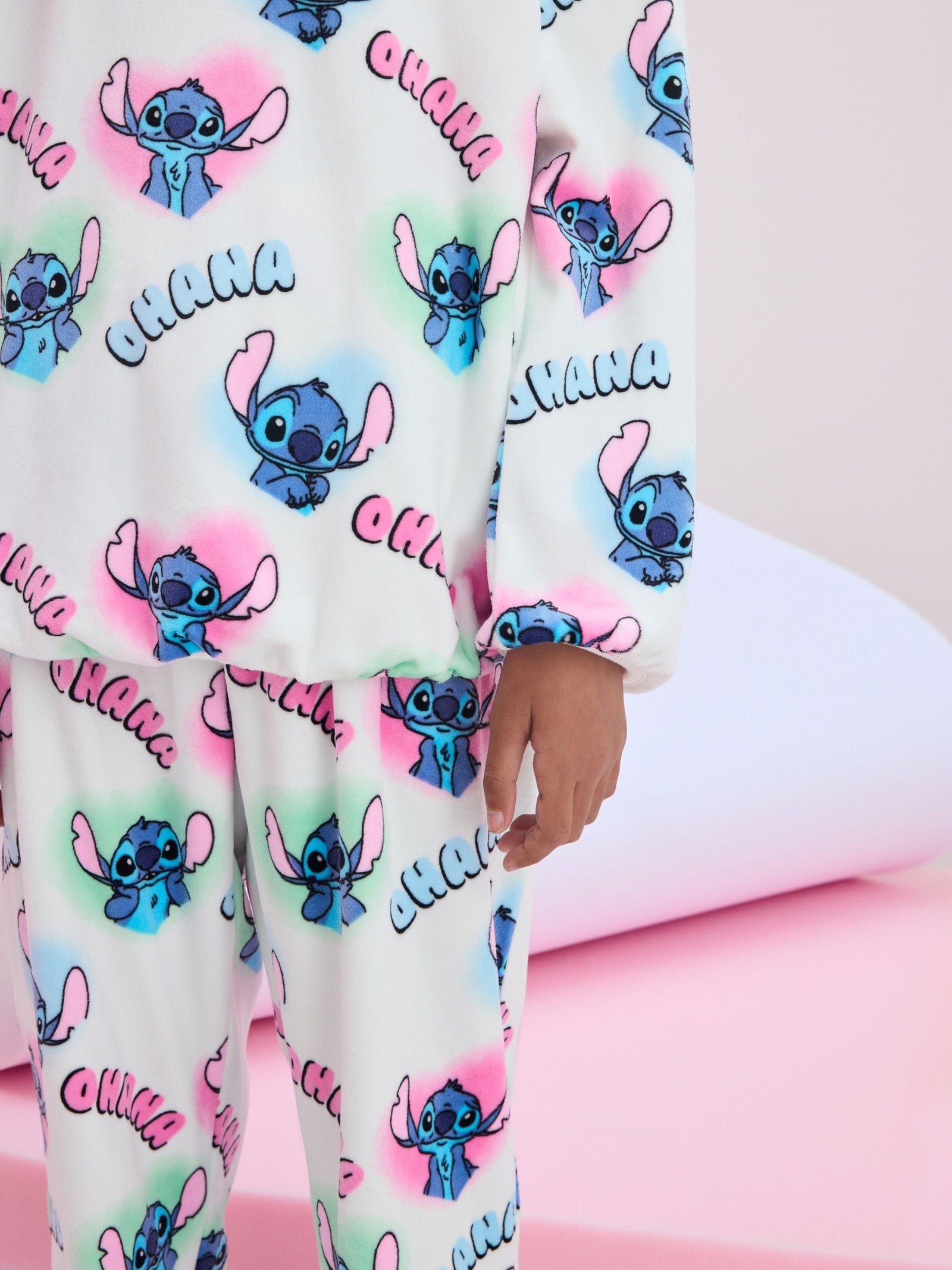 White Lilo & Stitch Cosy Fleece Pyjamas (3-16yrs)