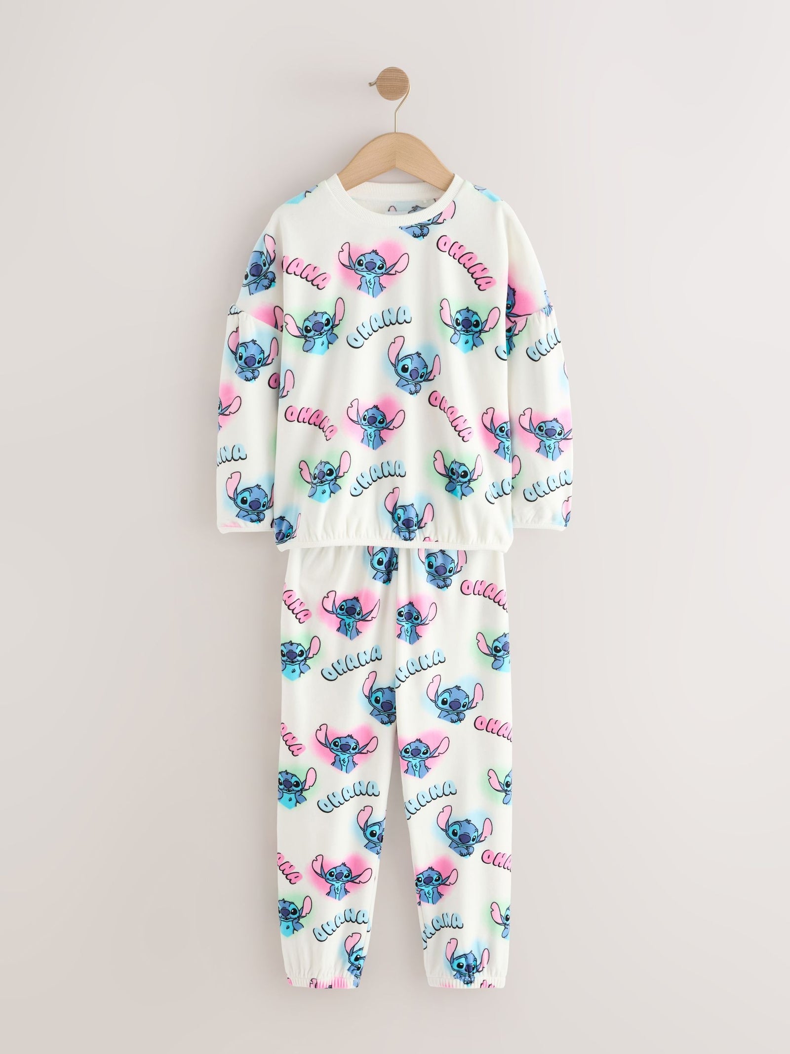 White Lilo & Stitch Cosy Fleece Pyjamas (3-16yrs)