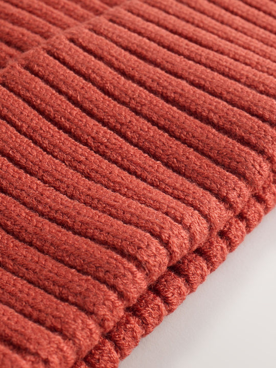 Pumpkin Orange Knitted Beanie Hat (1-16yrs)