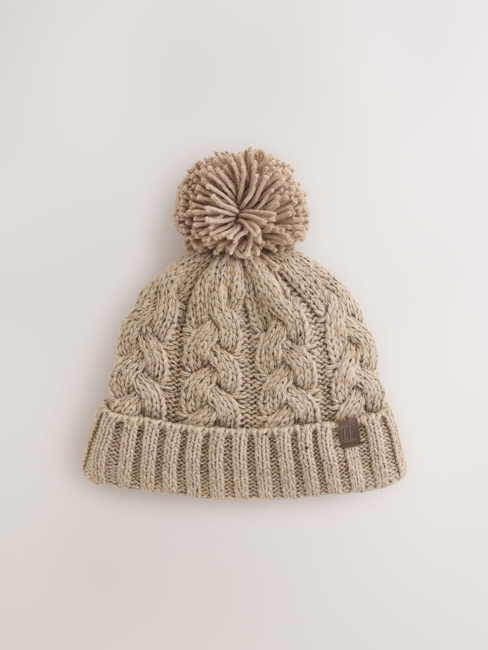 Cream Cable Knit Pom Hat immediate