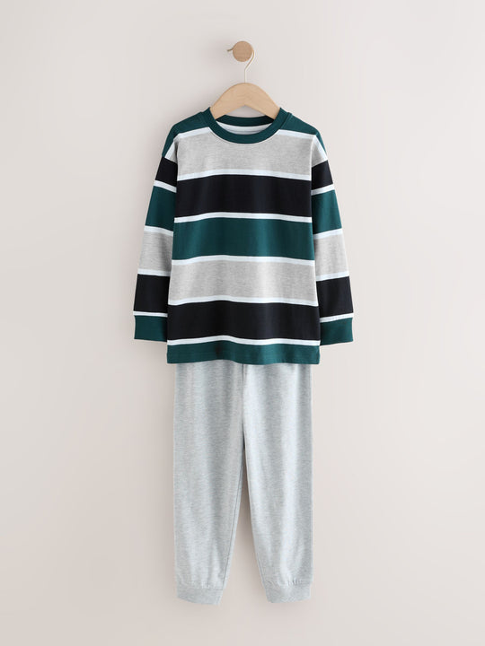 Green Long Sleeve Pyjamas 3 Pack (3-16yrs)