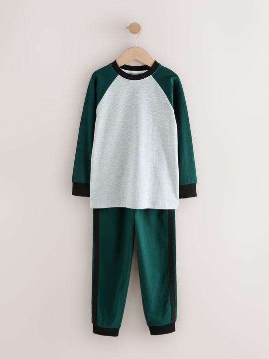 Green Long Sleeve Pyjamas 3 Pack (3-16yrs)