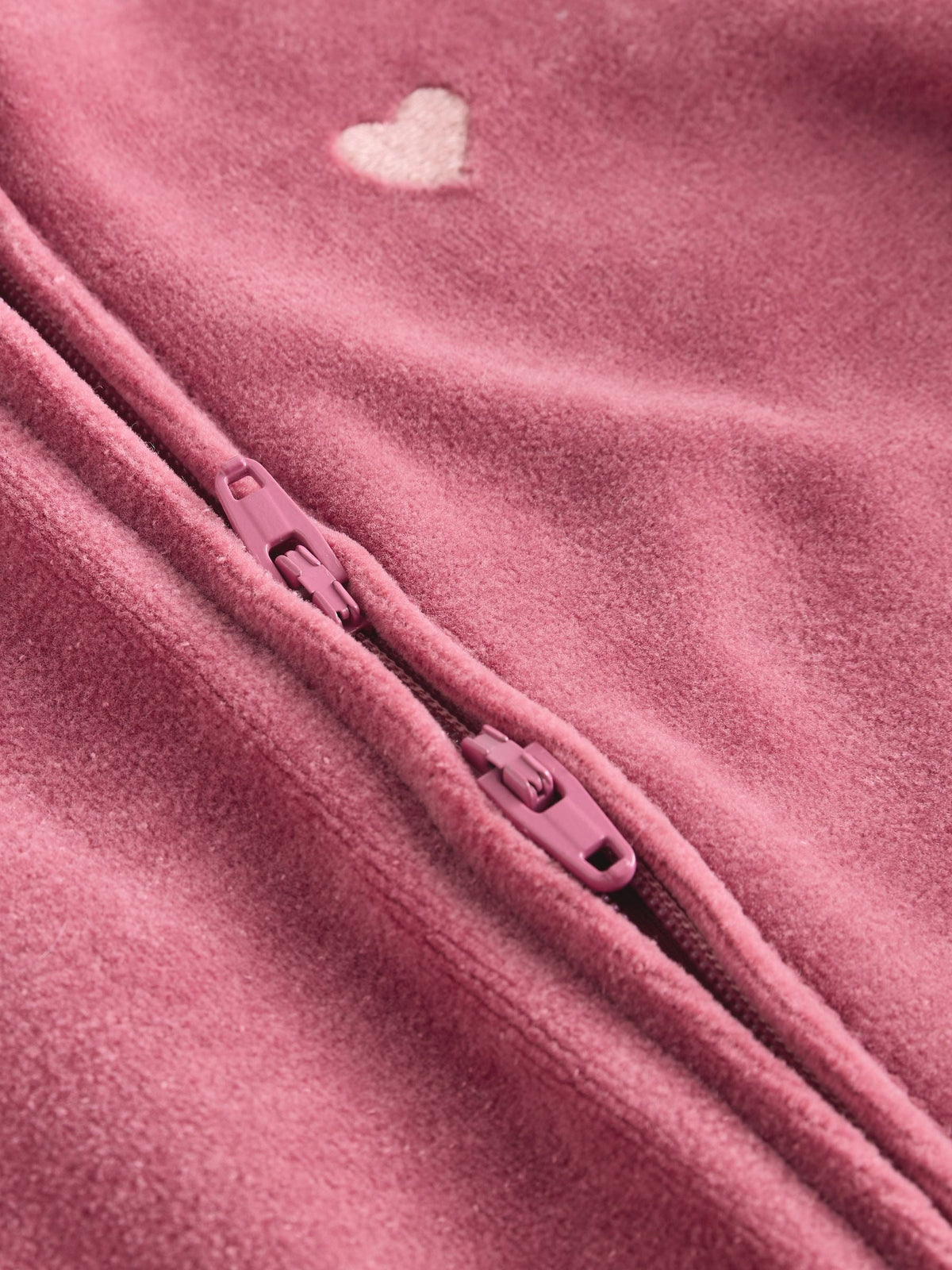 Pink Velour Baby Sleepsuits 2 Pack