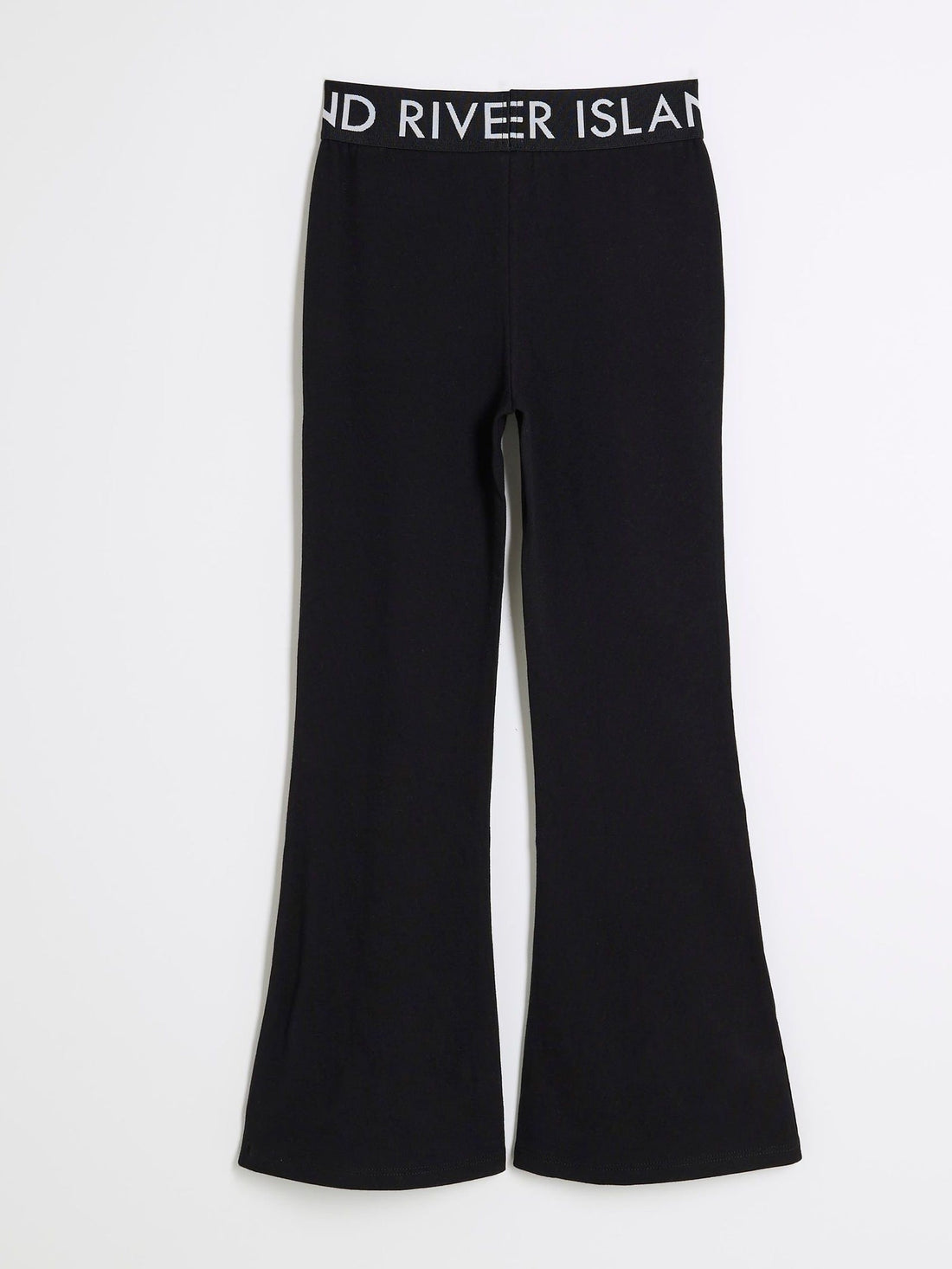 River Island Black Deep Waistband Kickflare Leggings