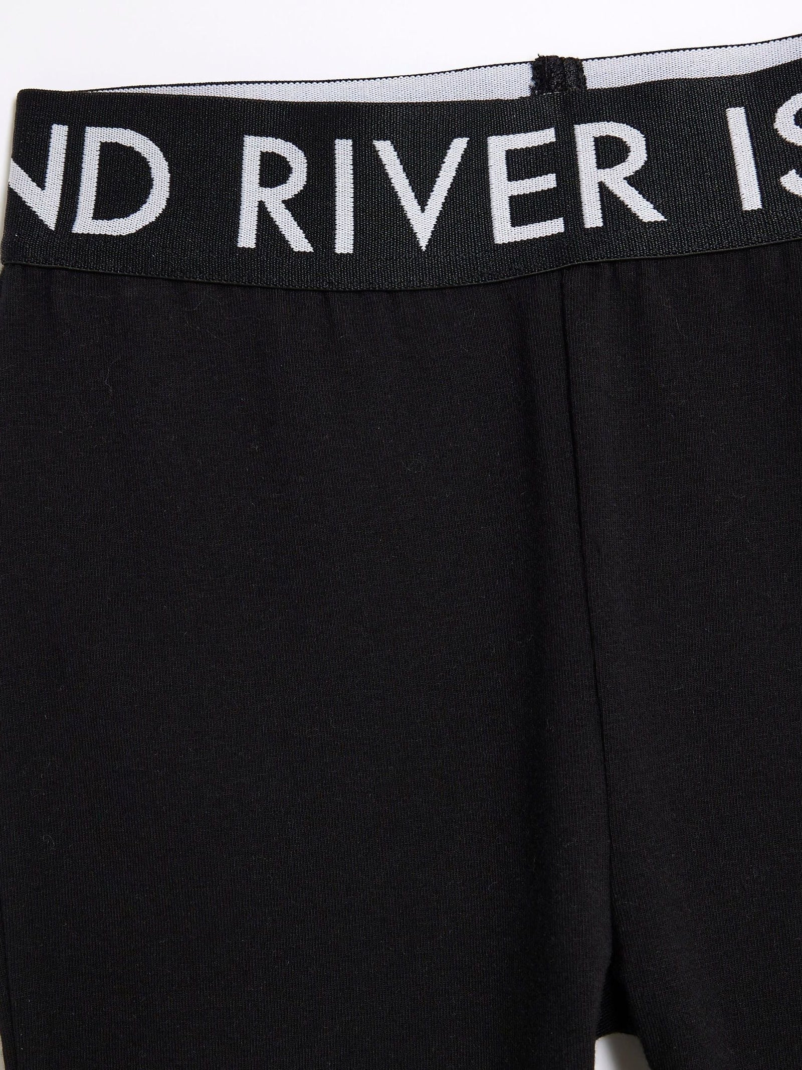 River Island Black Deep Waistband Kickflare Leggings