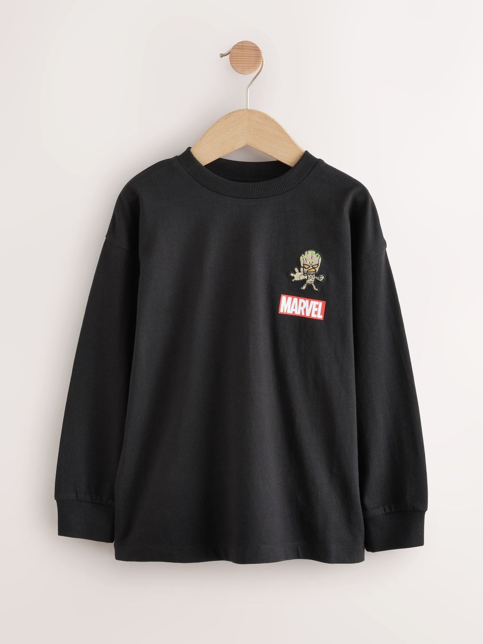 Black Guardians of the Galaxy Groot Long Sleeve T-Shirt (3-16yrs)