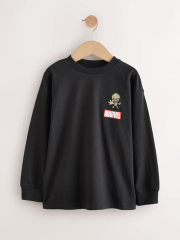 Black Guardians of the Galaxy Groot Long Sleeve T-Shirt (3-16yrs)