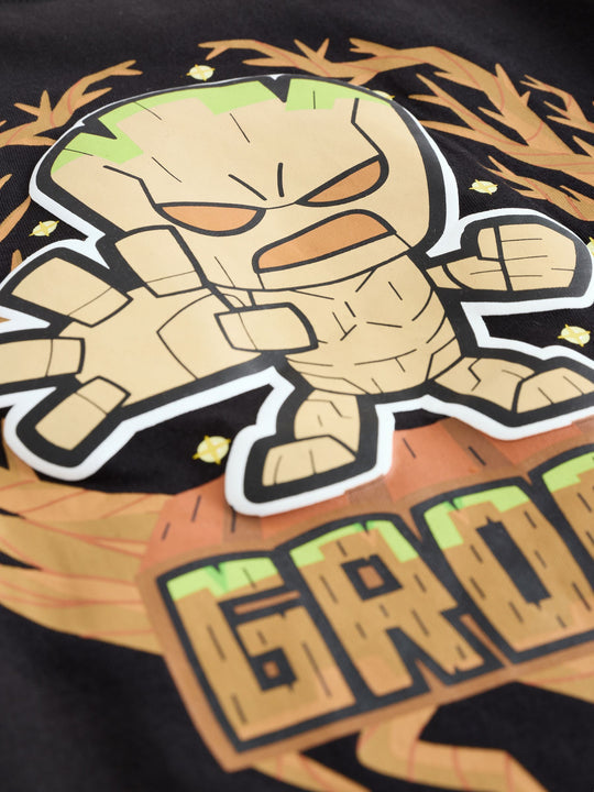 Black Guardians of the Galaxy Groot Long Sleeve T-Shirt (3-16yrs)