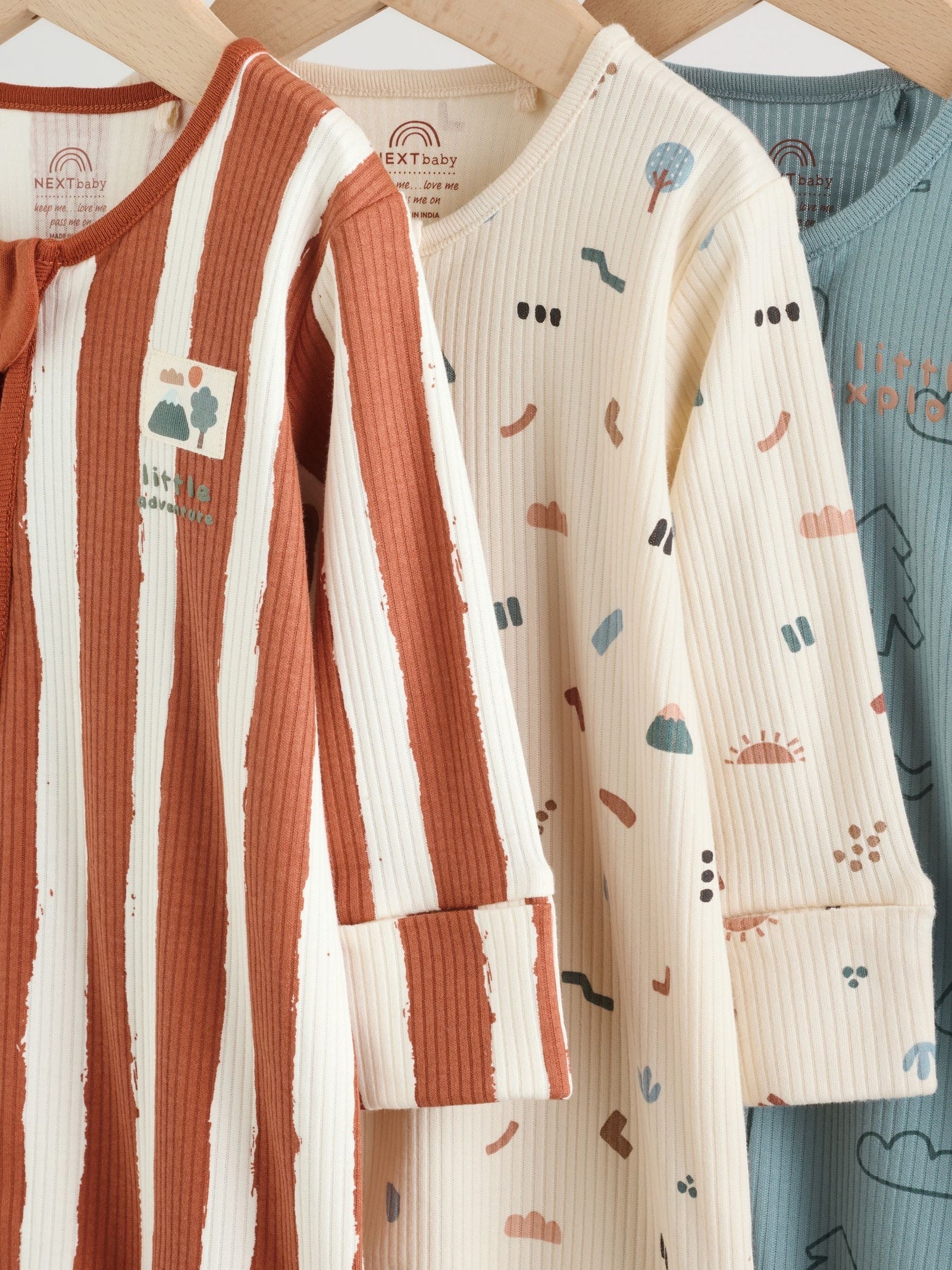 Minerals Woodland Baby Sleepsuits 3 Pack (0mths-3yrs)