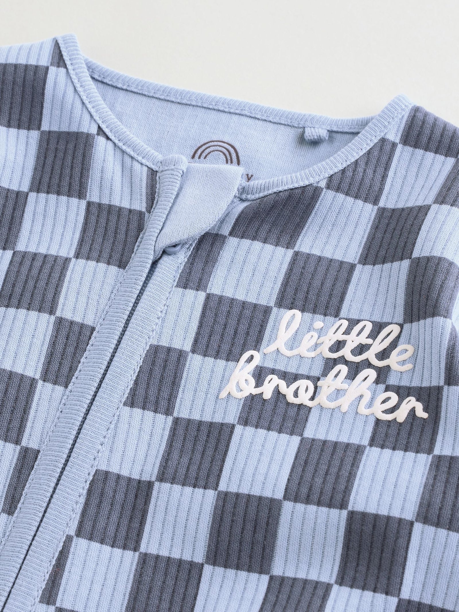 Blue Little Brother Baby Family Sleepsuit (0-2yrs)