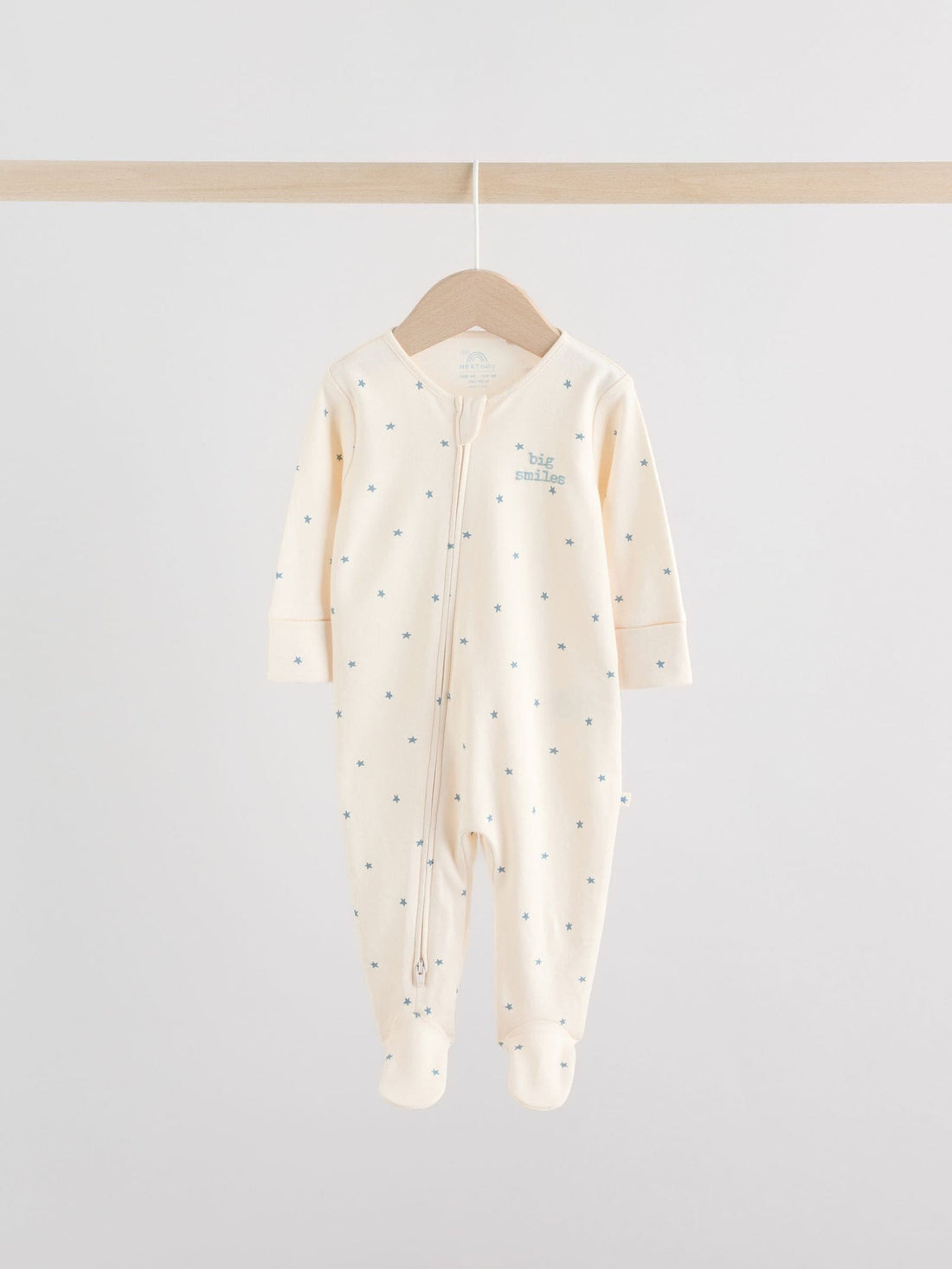 Blue Baby Two Way Zip Sleepsuits 3 Pack