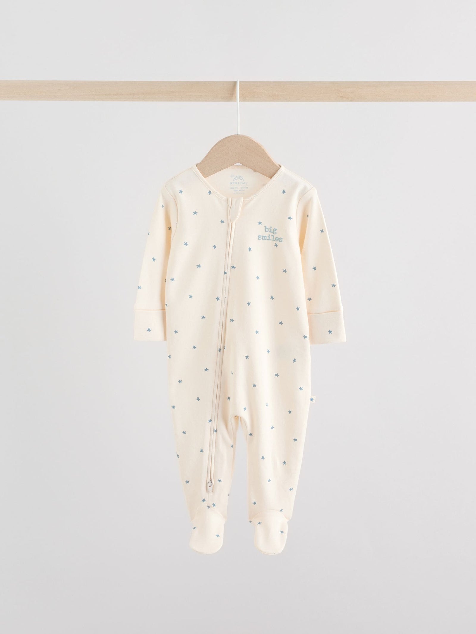 Blue Baby Two Way Zip Sleepsuits 3 Pack