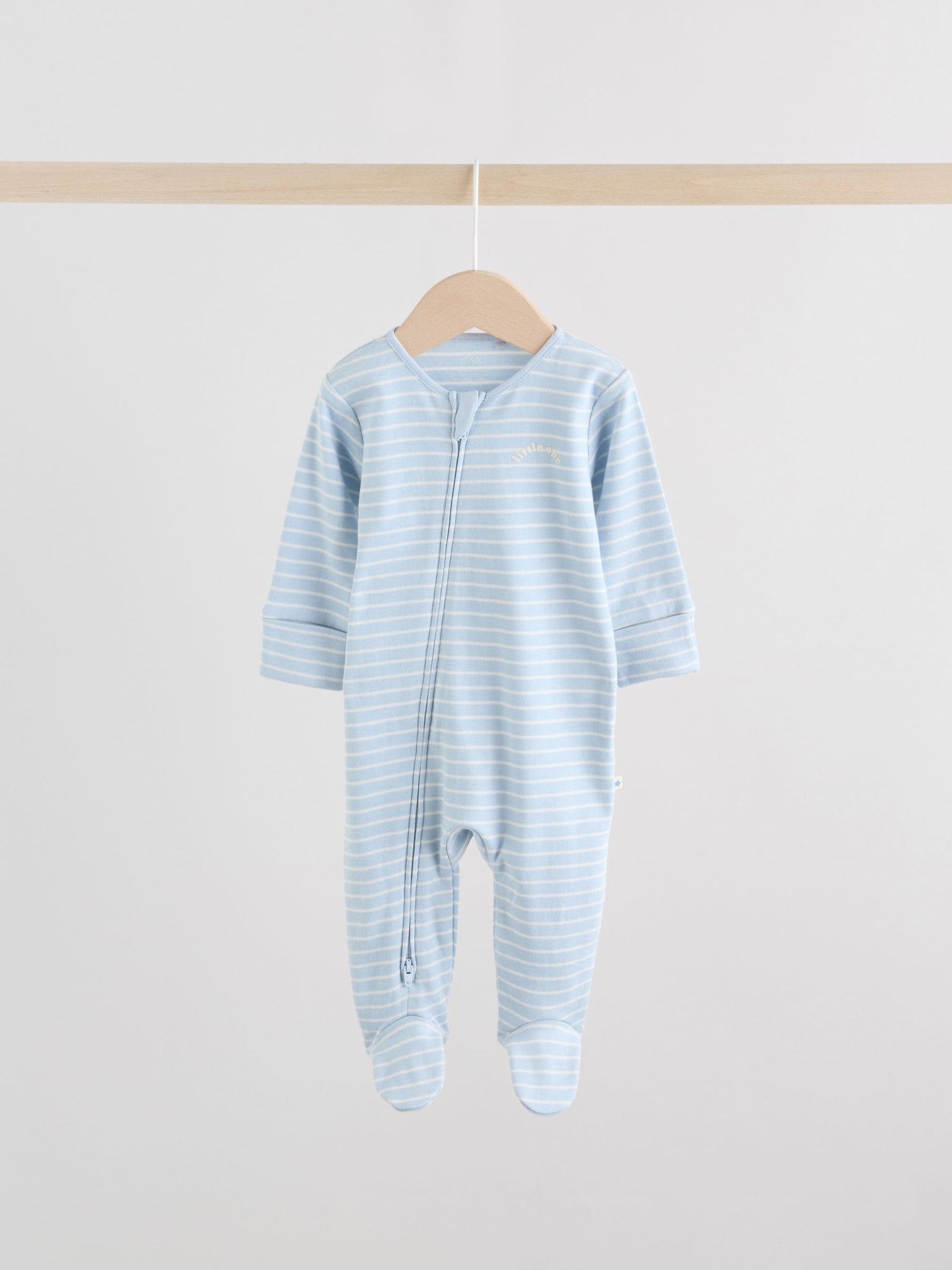 Blue Baby Two Way Zip Sleepsuits 3 Pack
