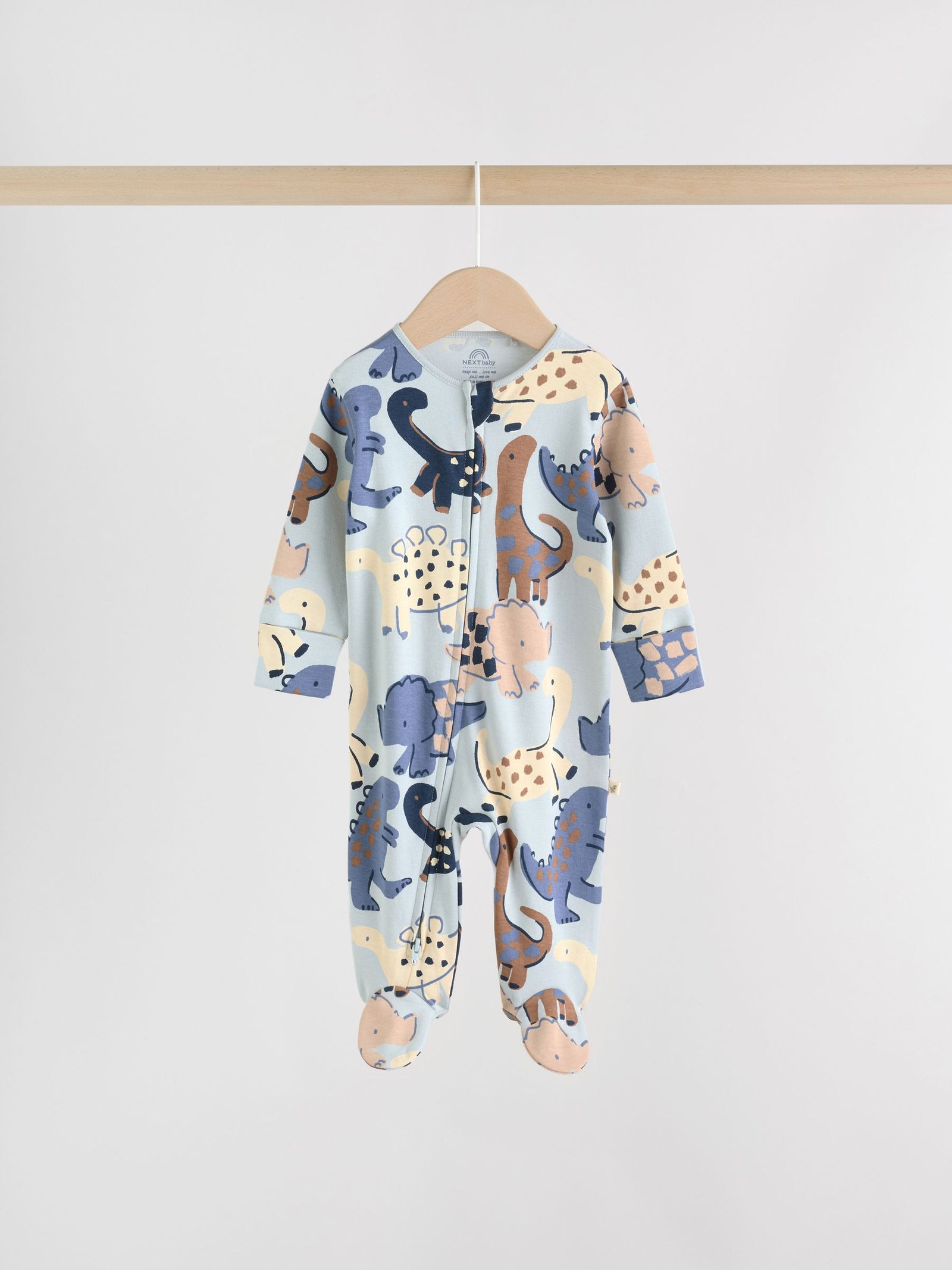 Navy Baby Two Way Zip Sleepsuits 4 Pack