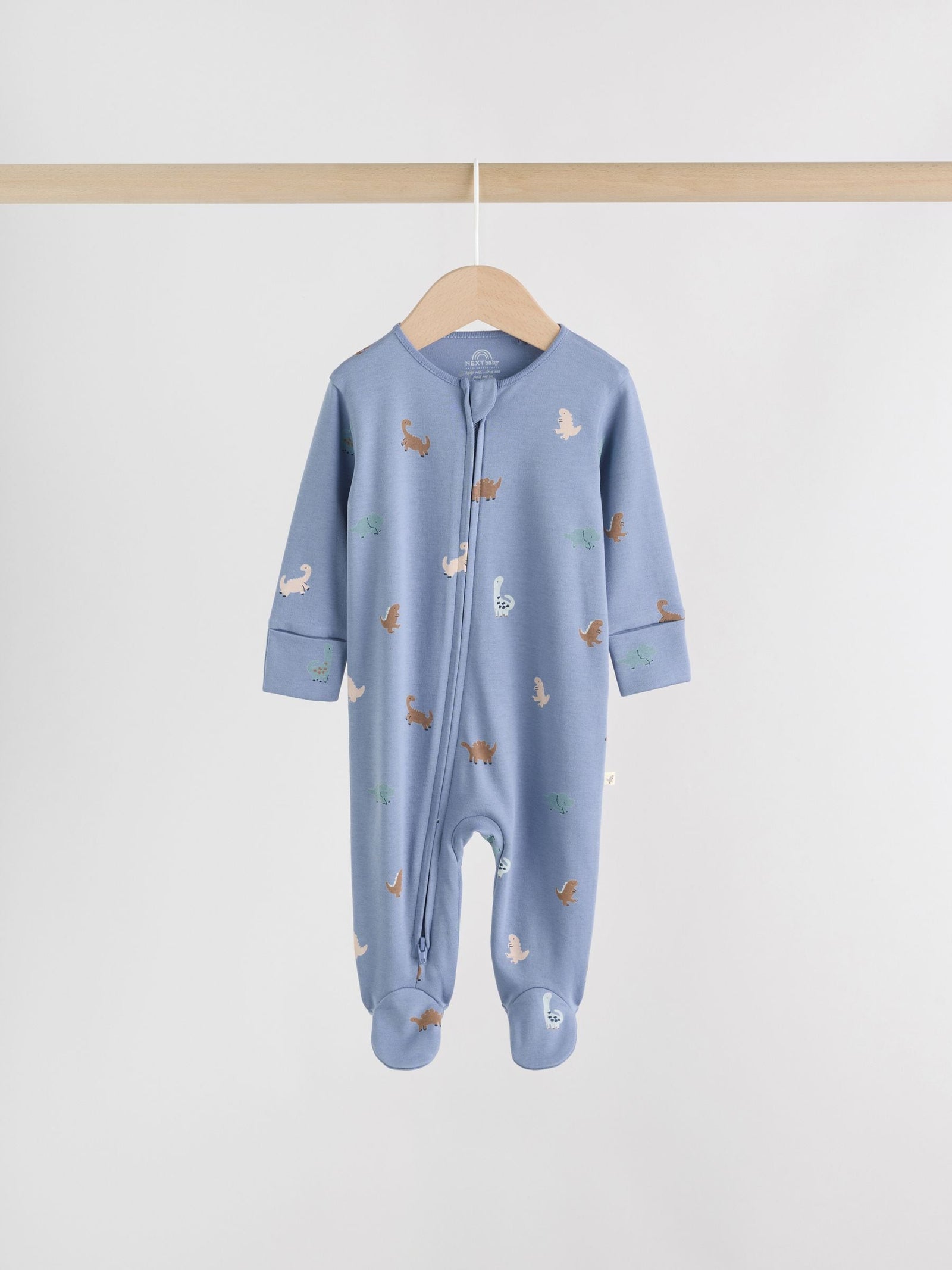 Navy Baby Two Way Zip Sleepsuits 4 Pack