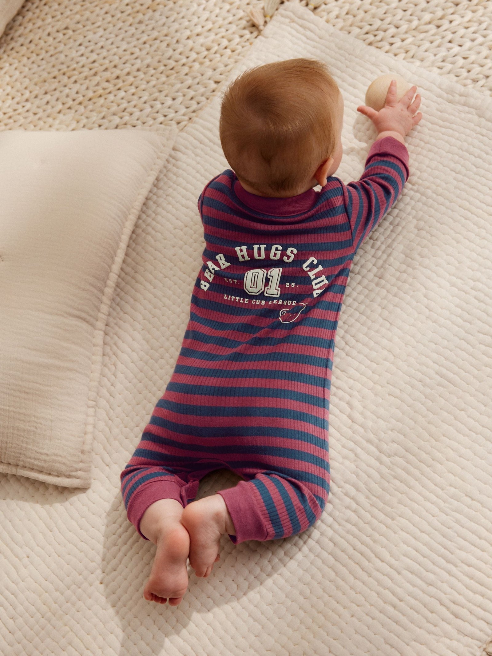 Burgundy Red Baby Sleepsuits 3 Pack