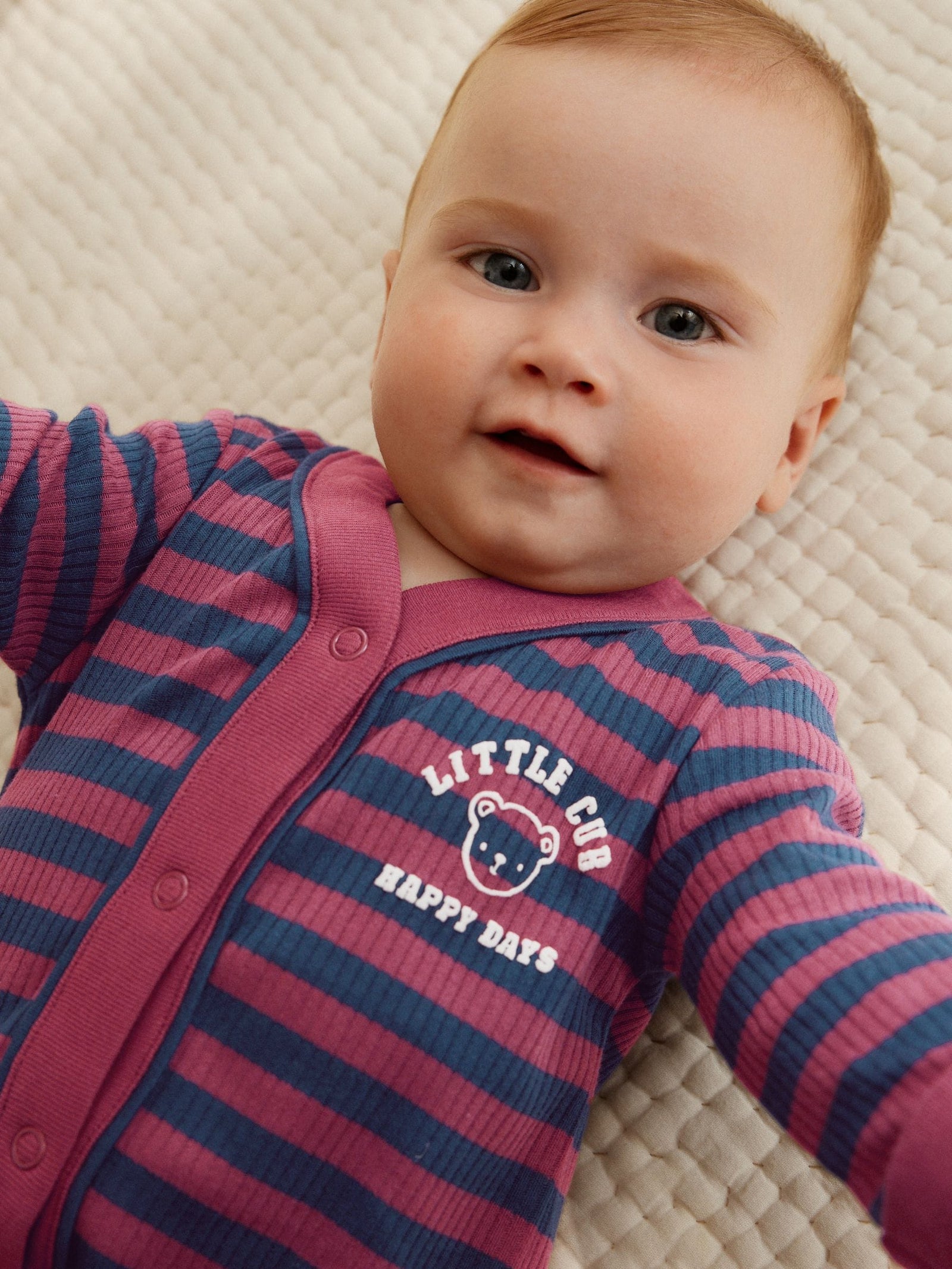 Burgundy Red Baby Sleepsuits 3 Pack