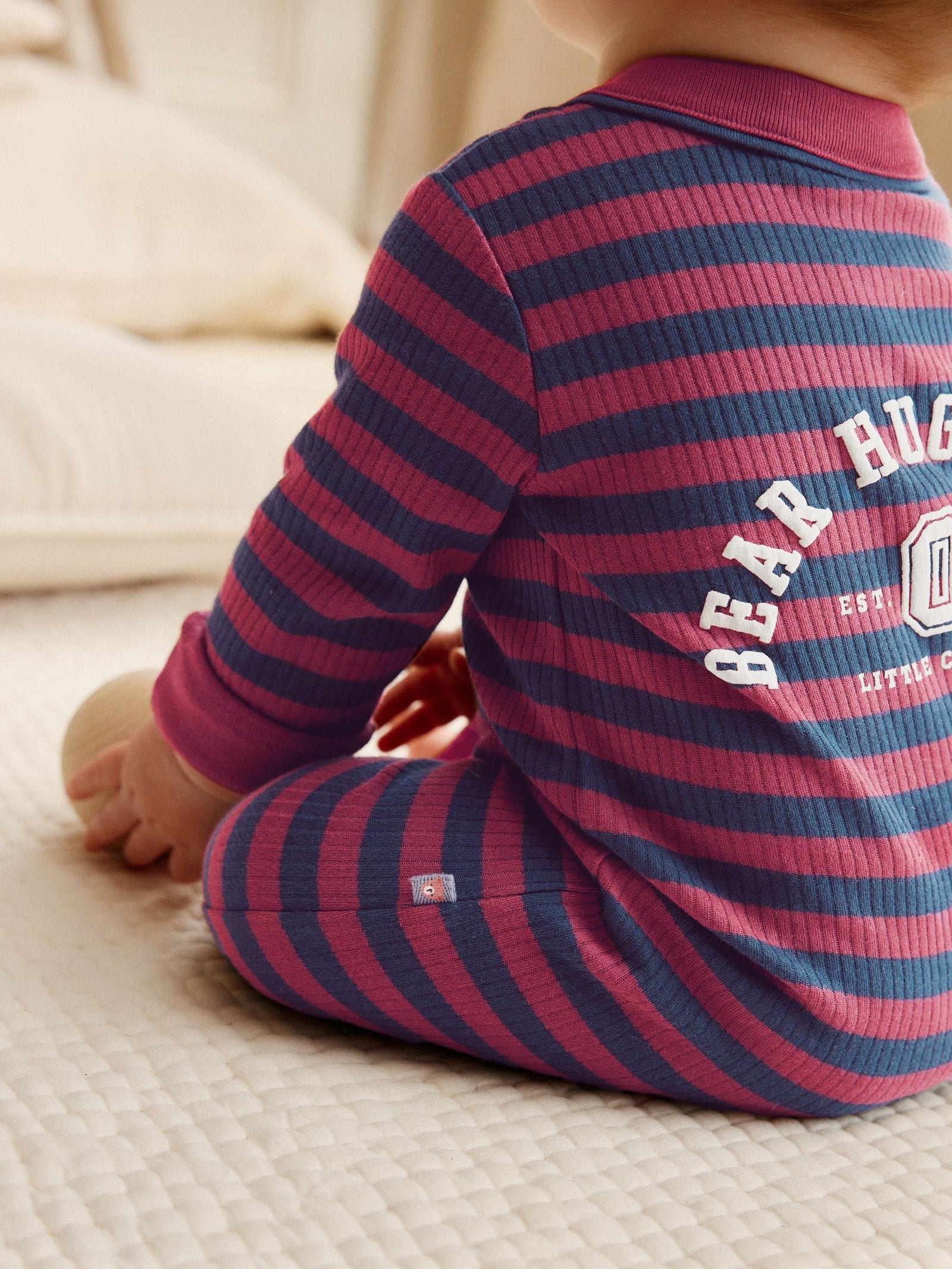 Burgundy Red Baby Sleepsuits 3 Pack