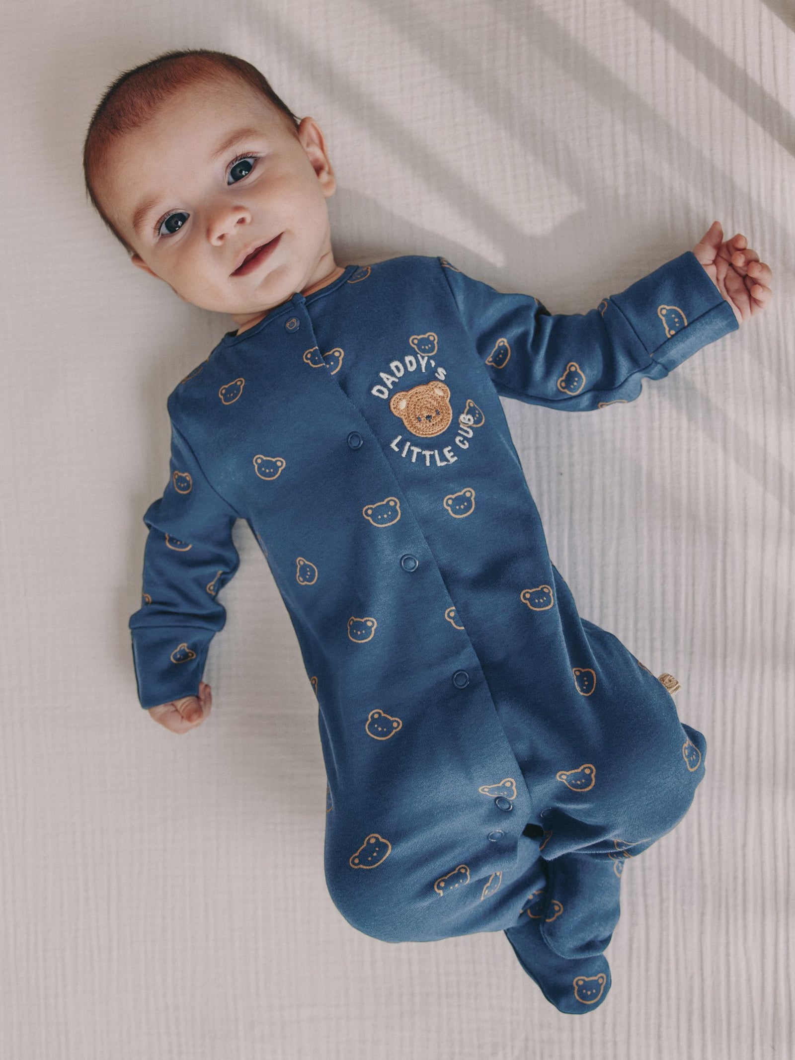 Navy Daddys Little Cub Baby Family Sleepsuit (0-2yrs)