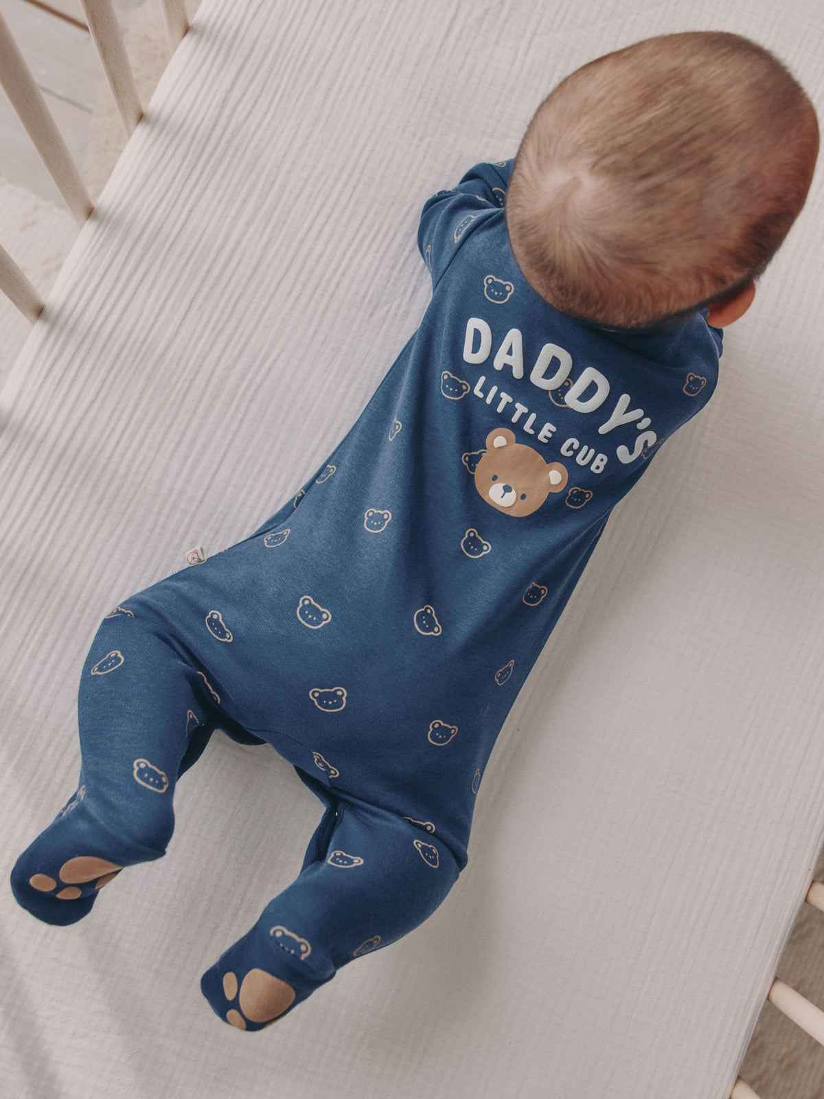 Navy Daddys Little Cub Baby Family Sleepsuit (0-2yrs)