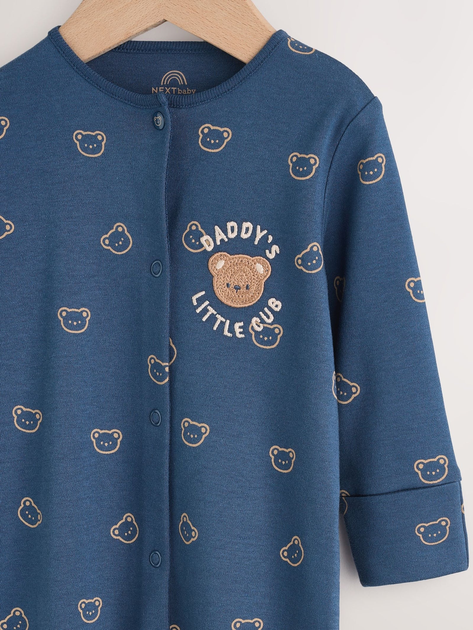 Navy Daddys Little Cub Baby Family Sleepsuit
