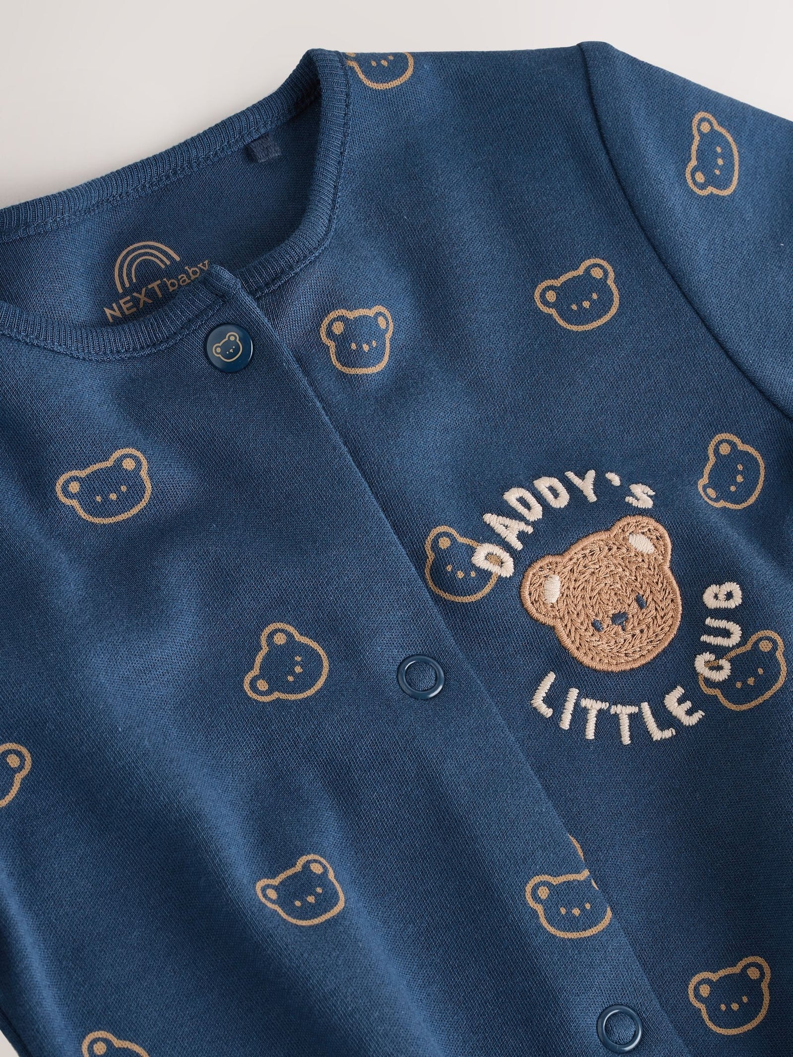 Navy Daddys Little Cub Baby Family Sleepsuit