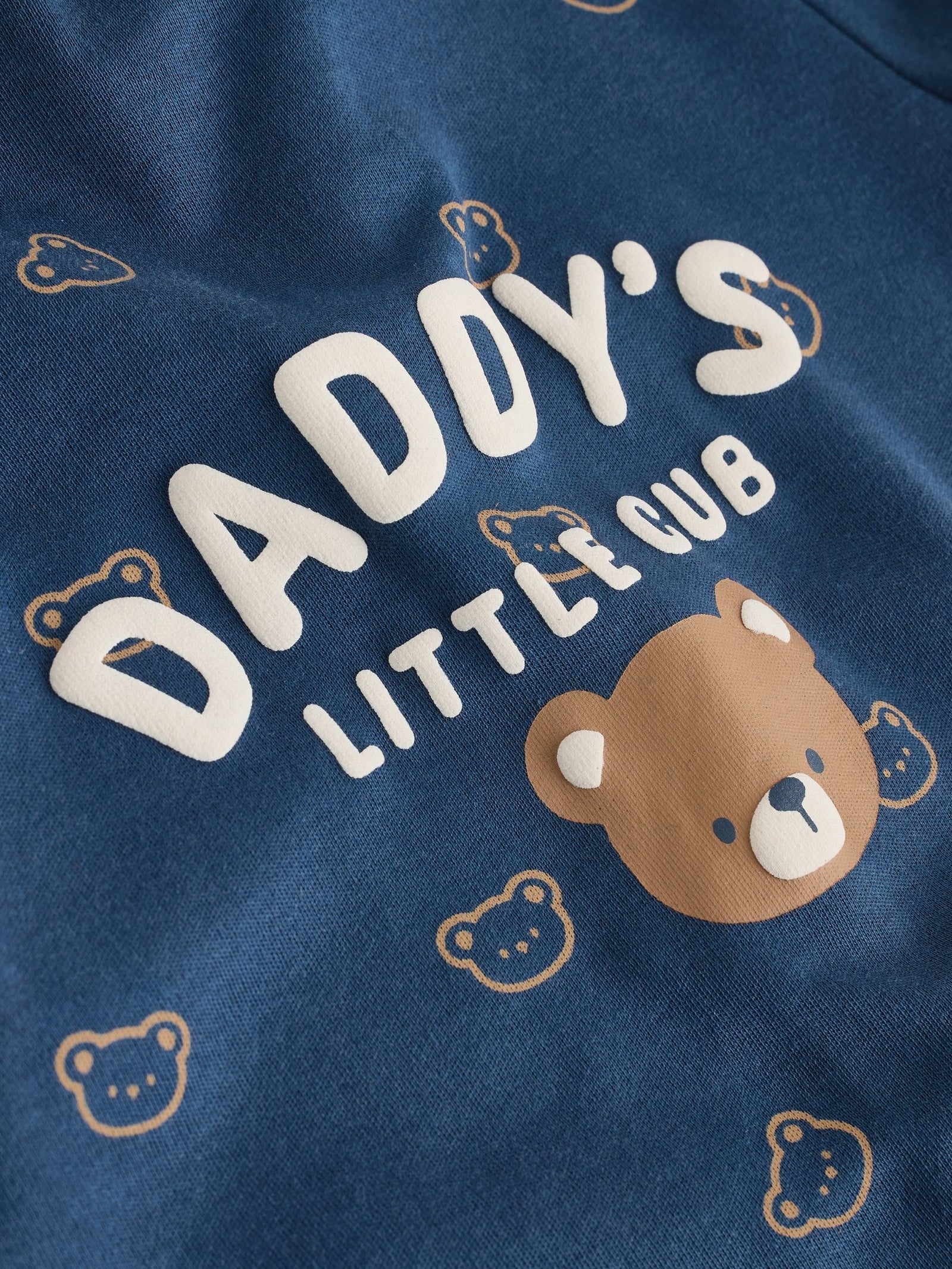 Navy Daddys Little Cub Baby Family Sleepsuit