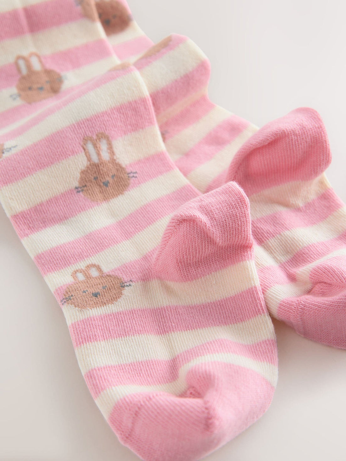 Pink/Cream Cotton Rich Bunny Character Tights