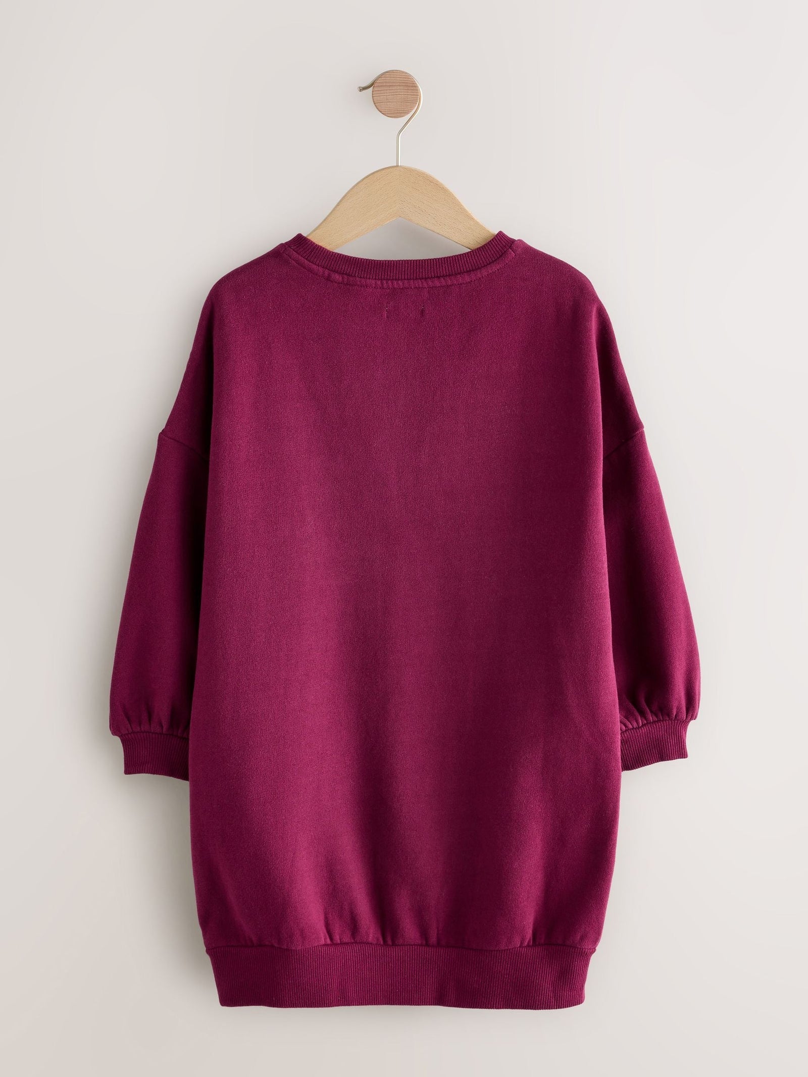 Burgundy Red Sequin Star Jumper Dress (3-16yrs)