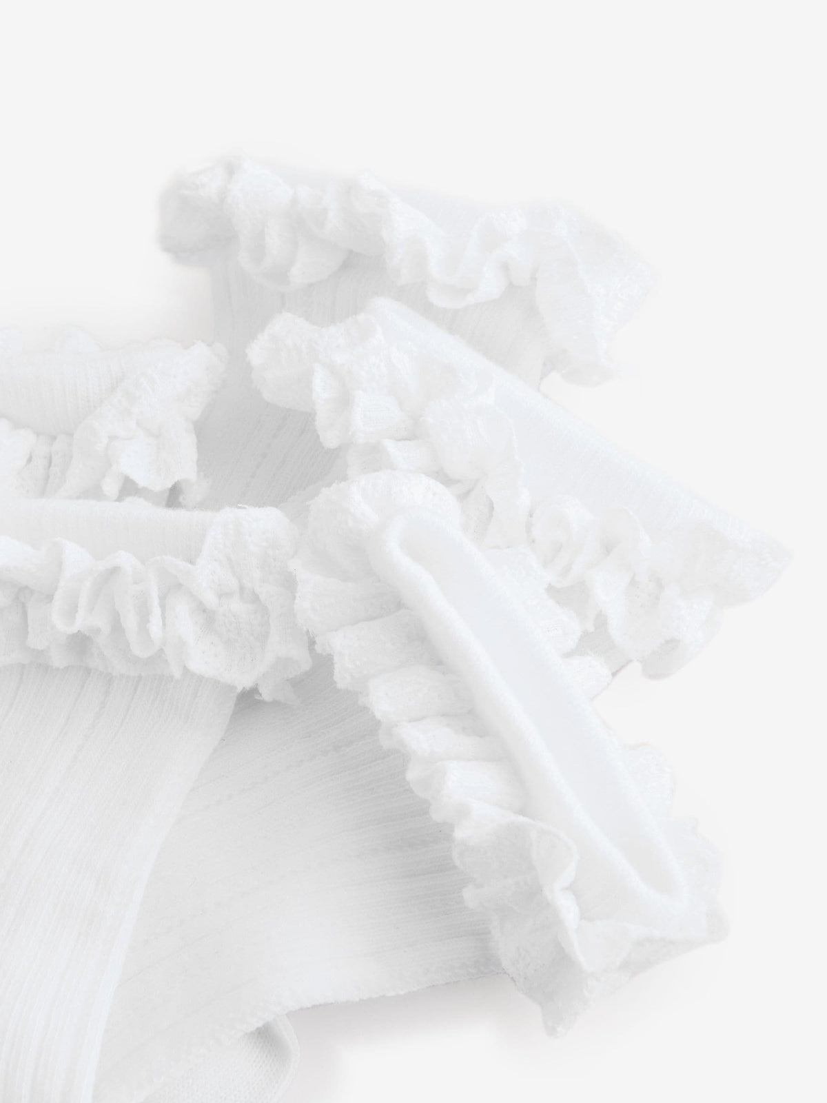 Clarks White Frill School Socks 5 Pack