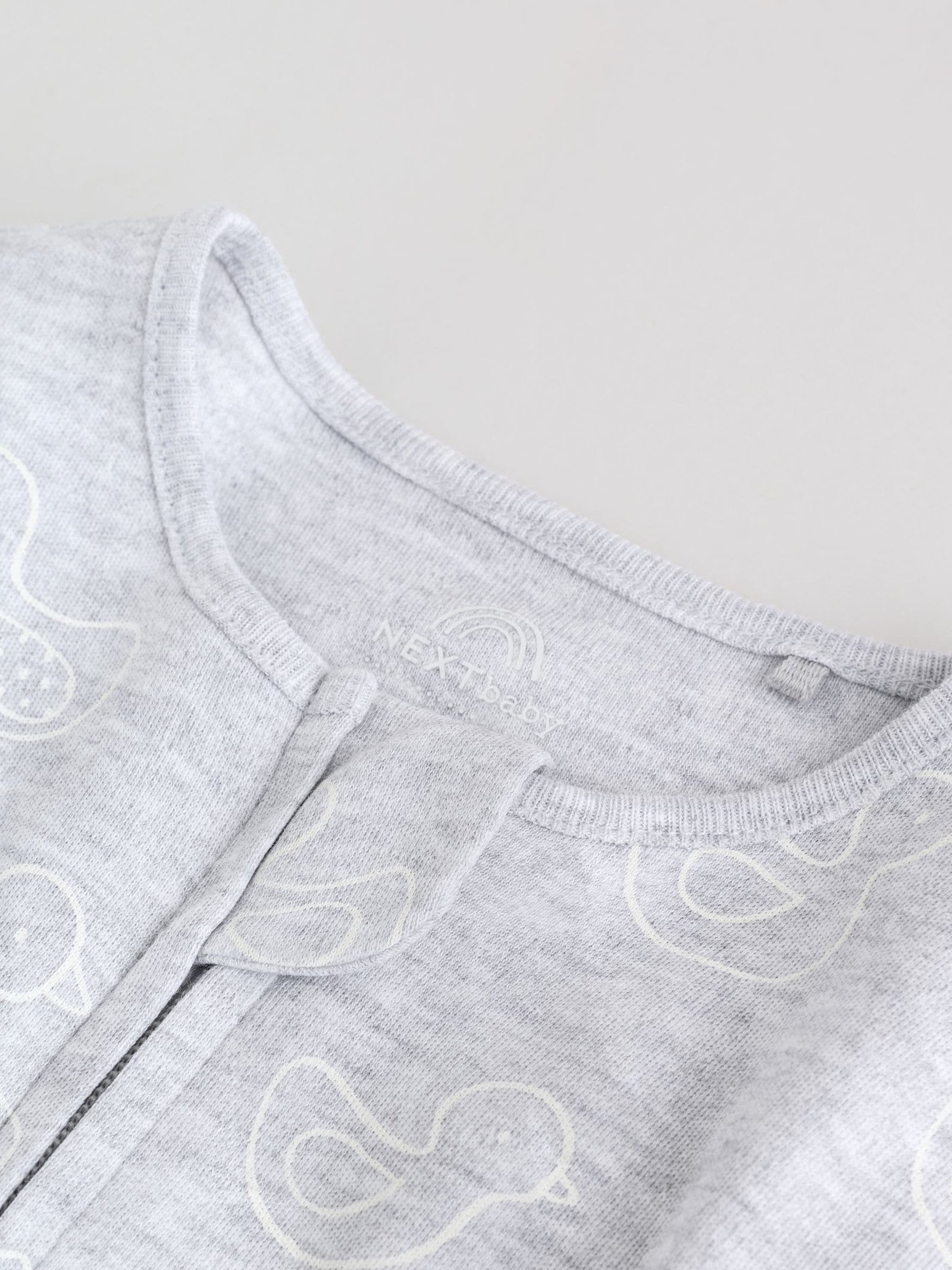 Grey Baby Two Way Zip Sleepsuits 3 Pack (0-2yrs)