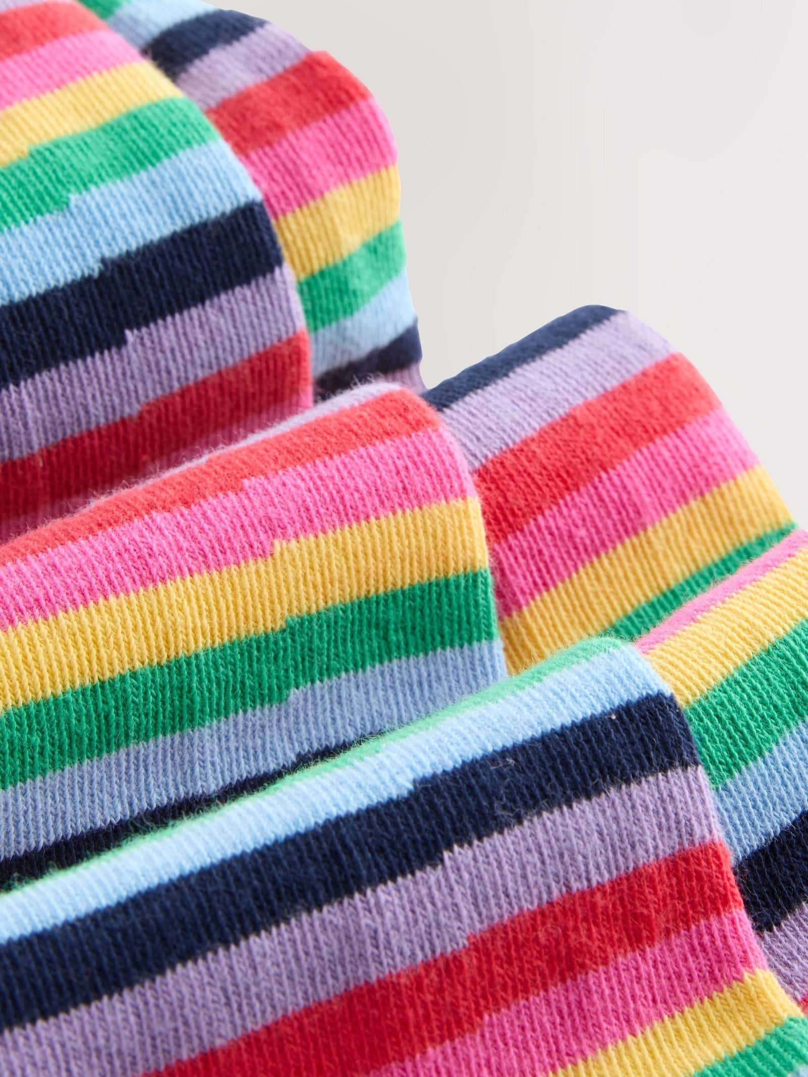 Navy Blue Cotton Rich Stripe Tights