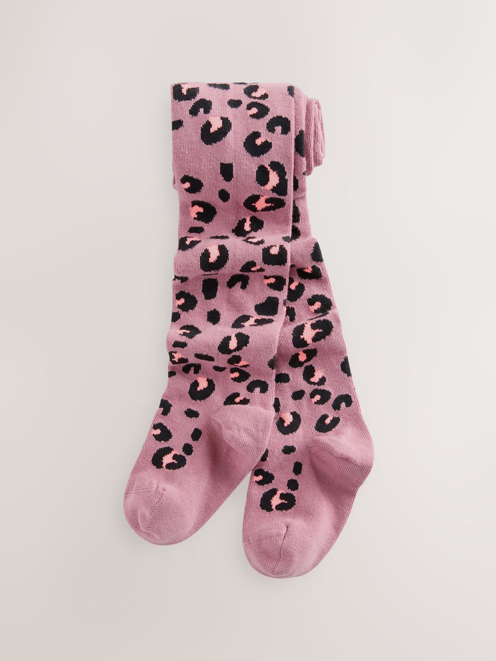 Purple Cotton Rich Animal Print Tights