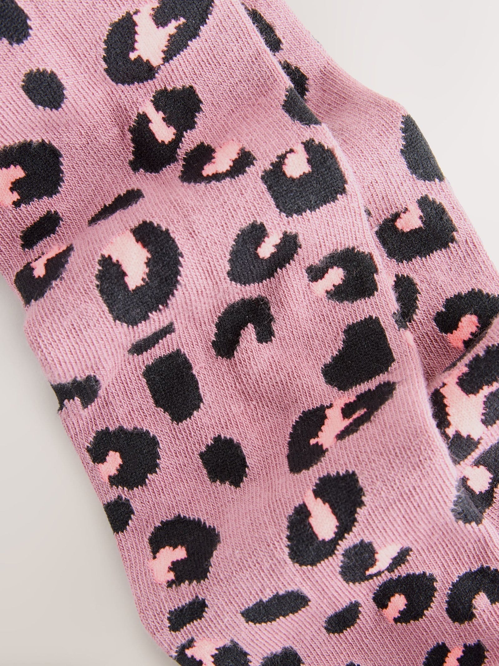 Purple Cotton Rich Animal Print Tights