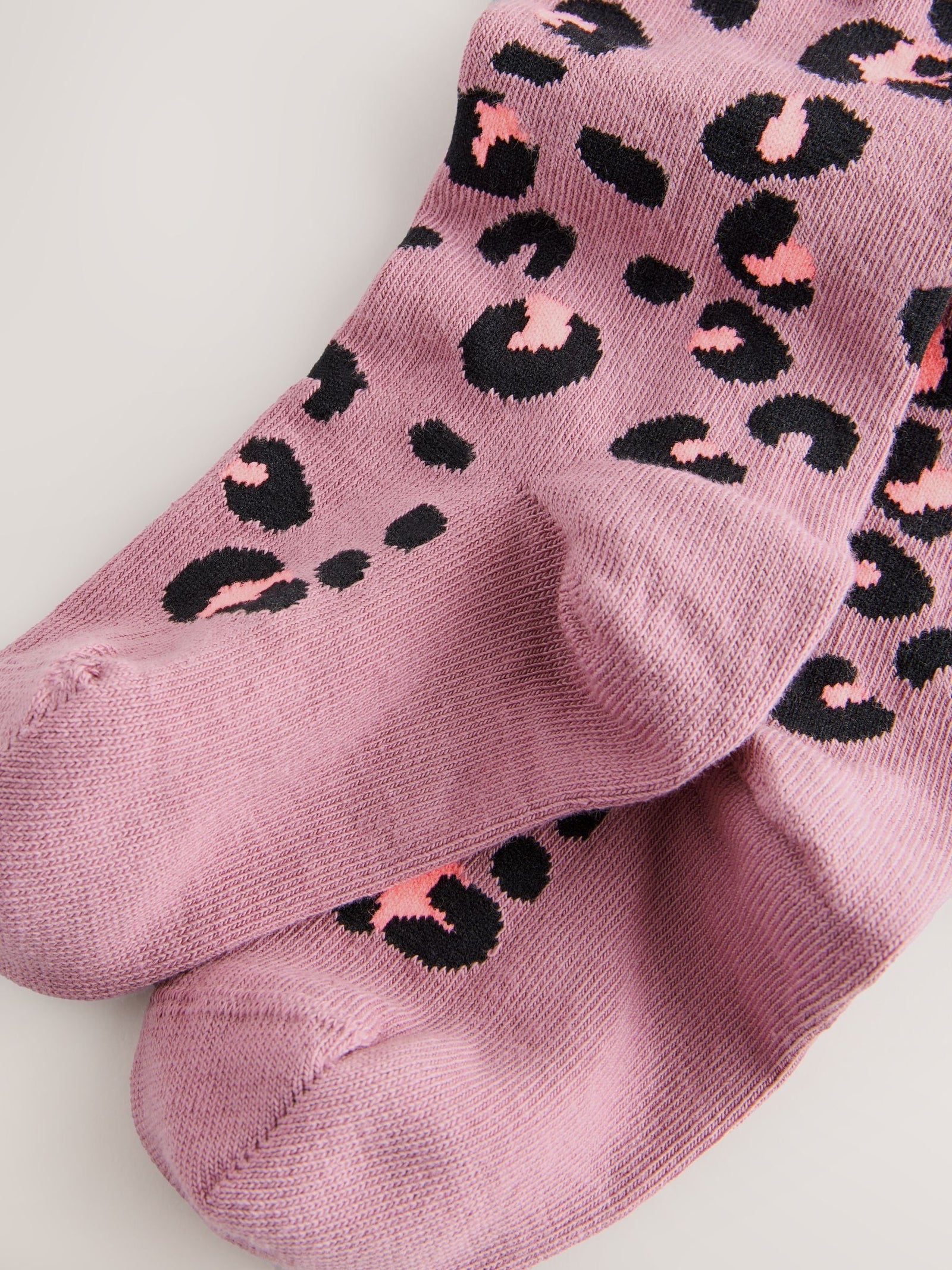 Purple Cotton Rich Animal Print Tights