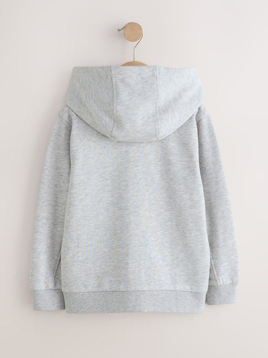 Grey Logo Zip Through Hoodie (3-16yrs)