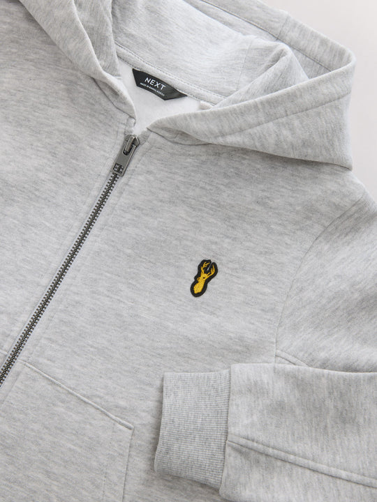 Grey Logo Zip Through Hoodie (3-16yrs)