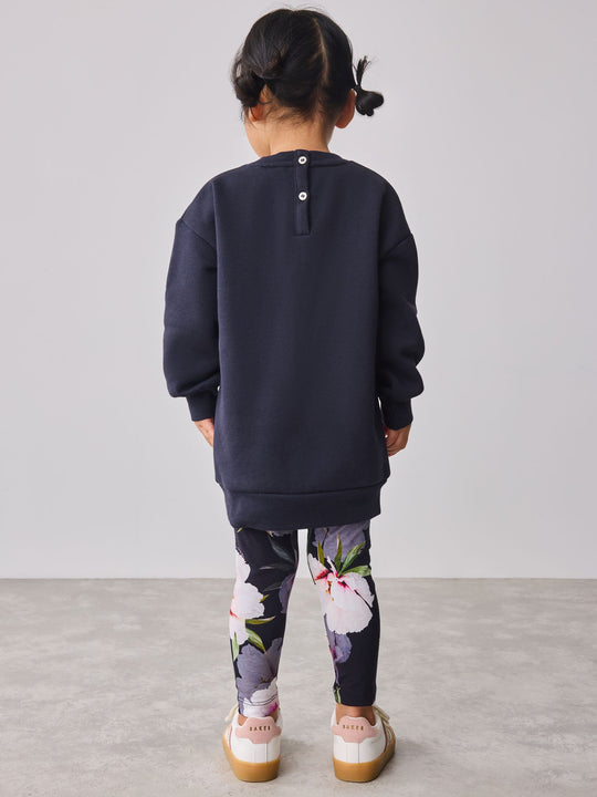 Baker by Ted Baker 2 Piece Longline Bow Sweat and Floral Leggings Set
