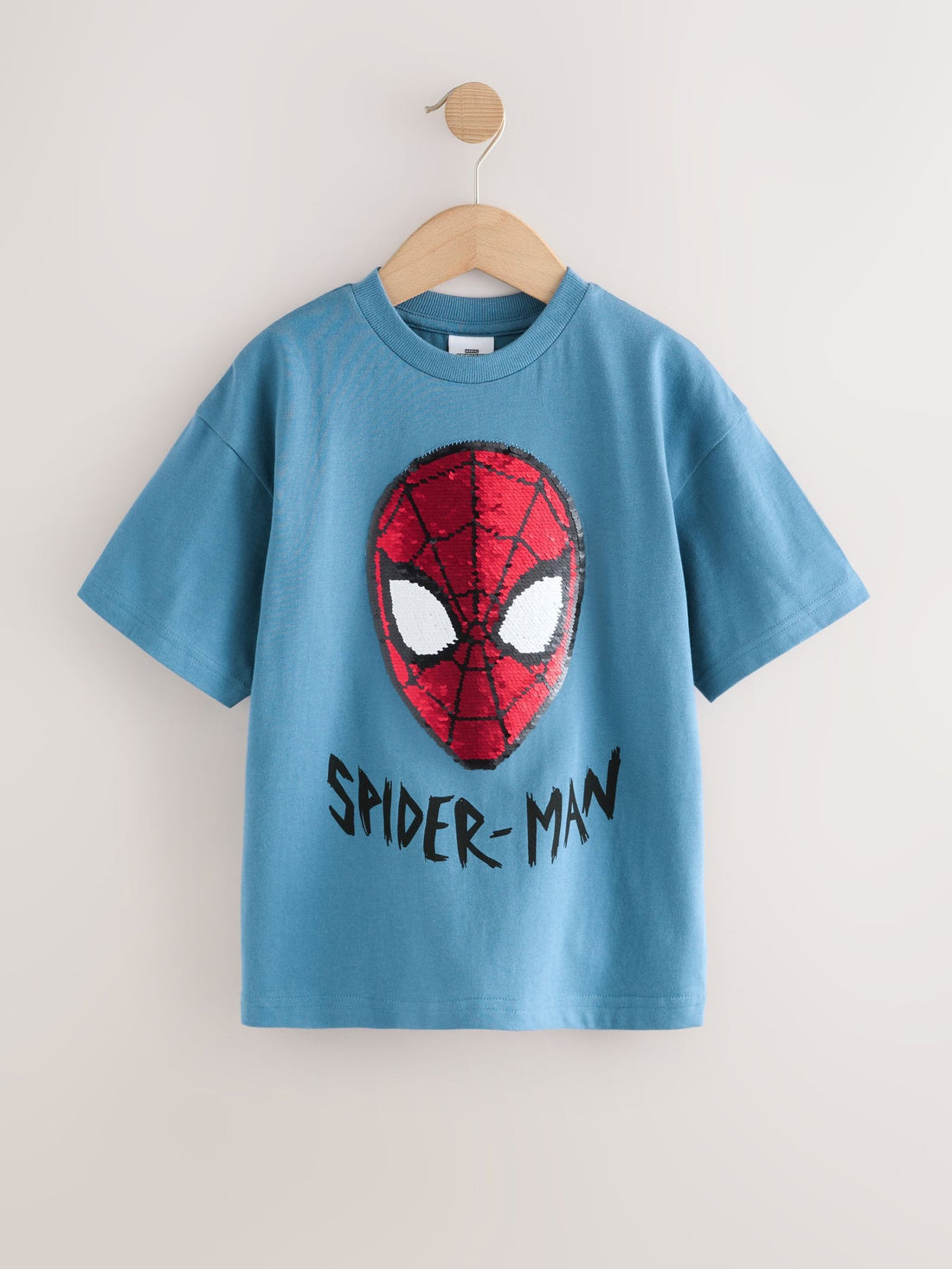 Spiderman Blue Flippy Sequin T-Shirt (3-16yrs)