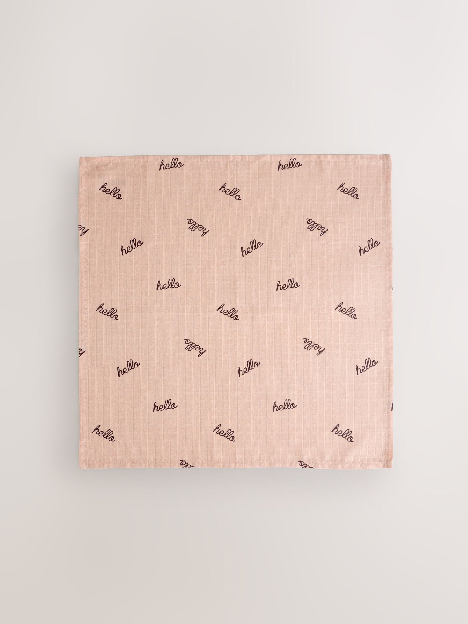 Natural Hello World Baby Muslin Cloths 4 Pack