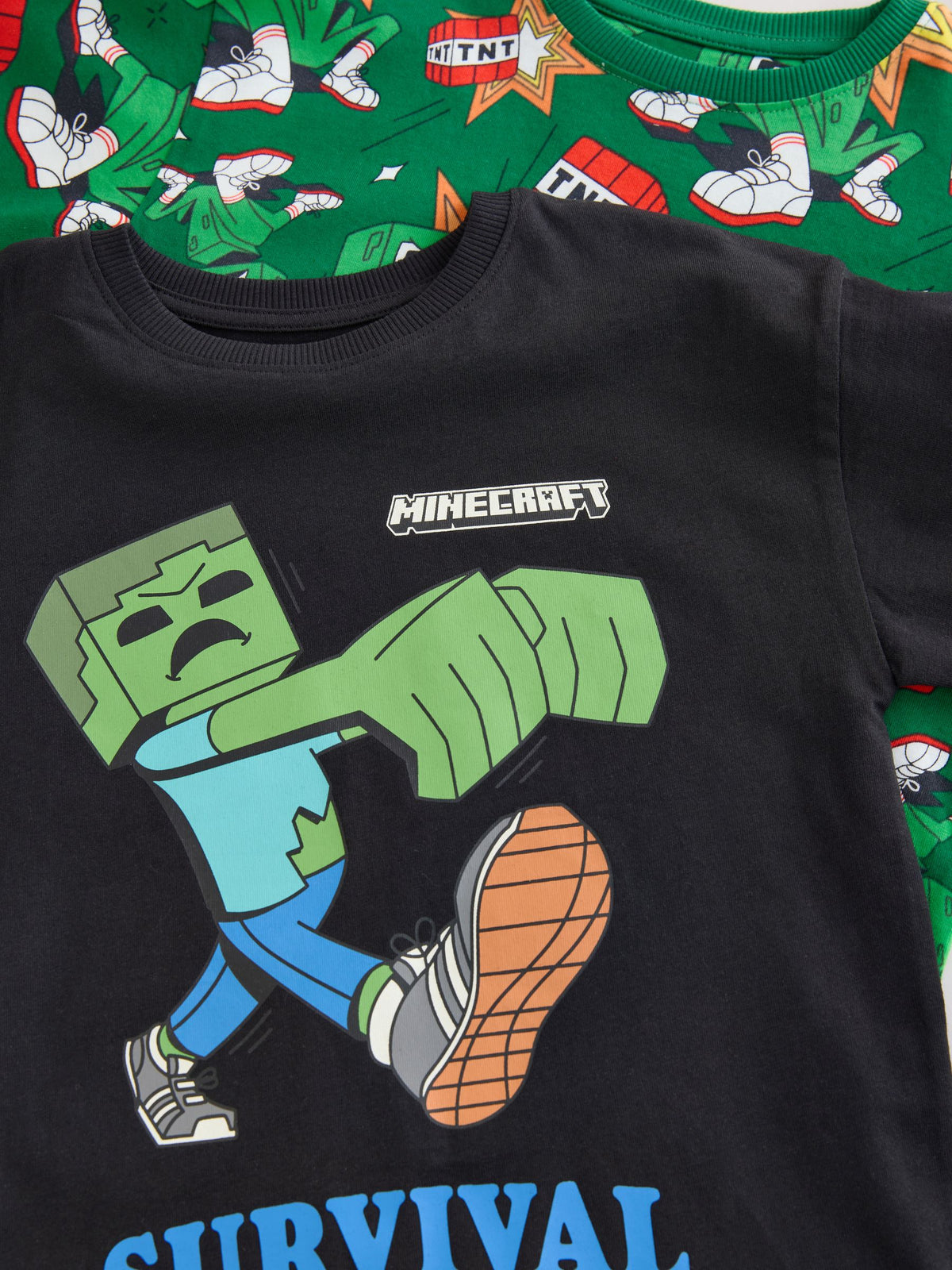 Green/Black Minecraft Jogger Pyjamas Set 2 Pack (5-16yrs)