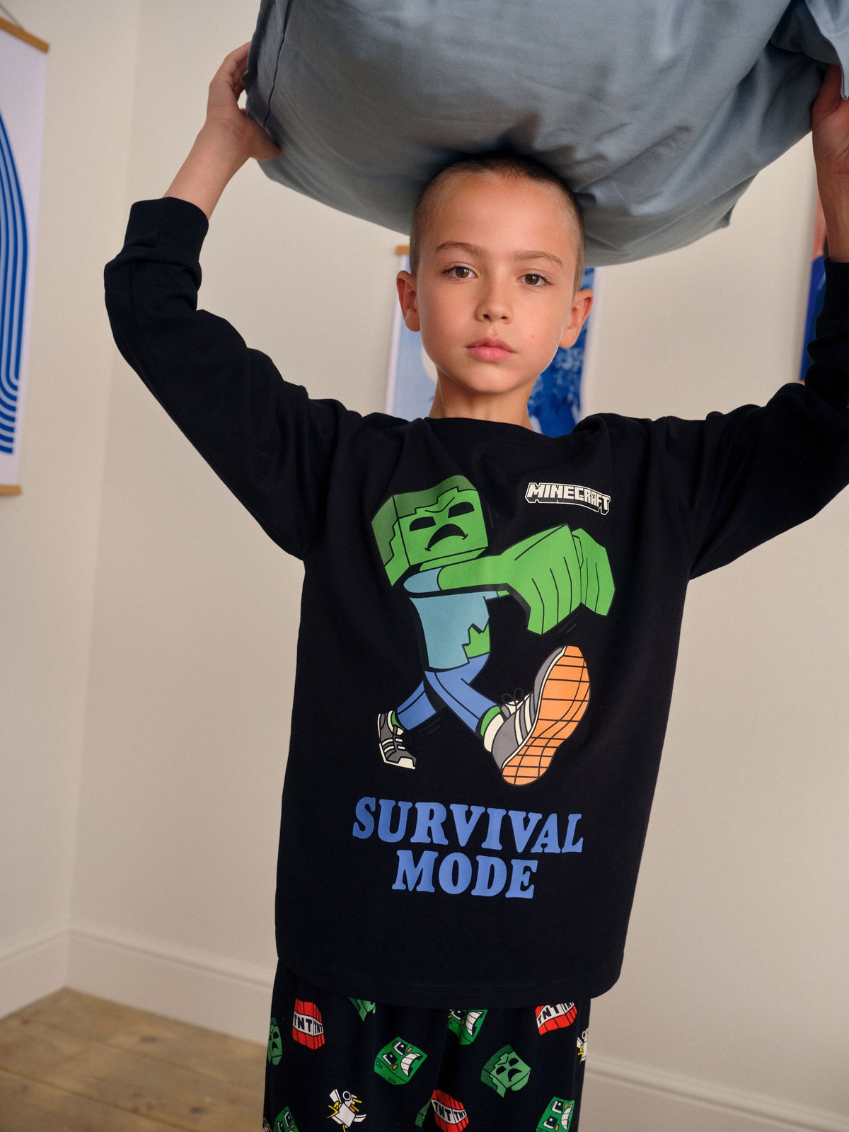 Green/Black Minecraft Jogger Pyjamas Set 2 Pack (5-16yrs)