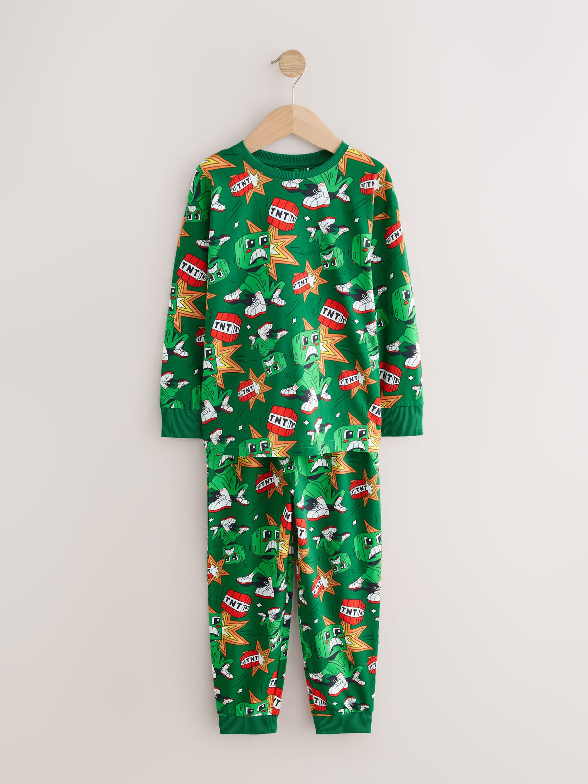 Green/Black Minecraft Jogger Pyjamas Set 2 Pack (5-16yrs)