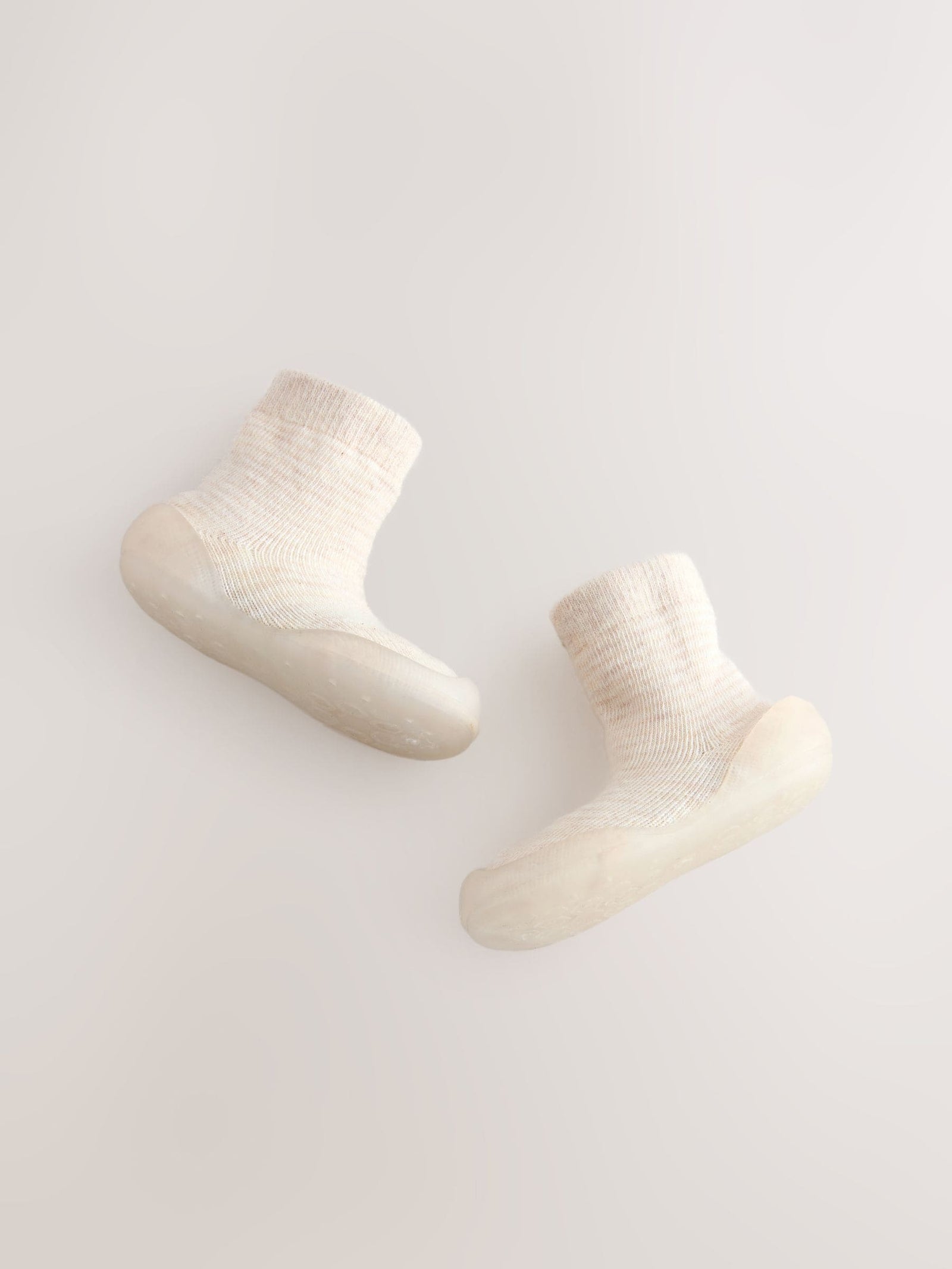 Neutral Stripe Crawler Sock Shoes