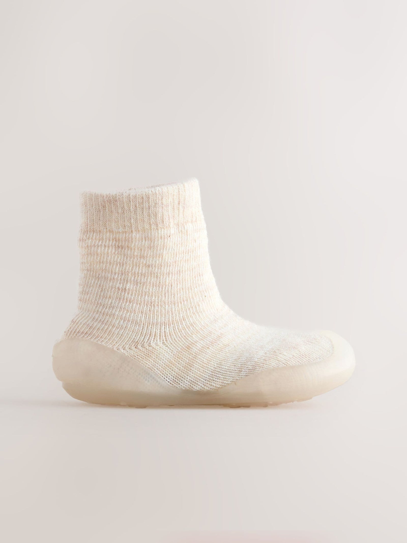 Neutral Stripe Crawler Sock Shoes
