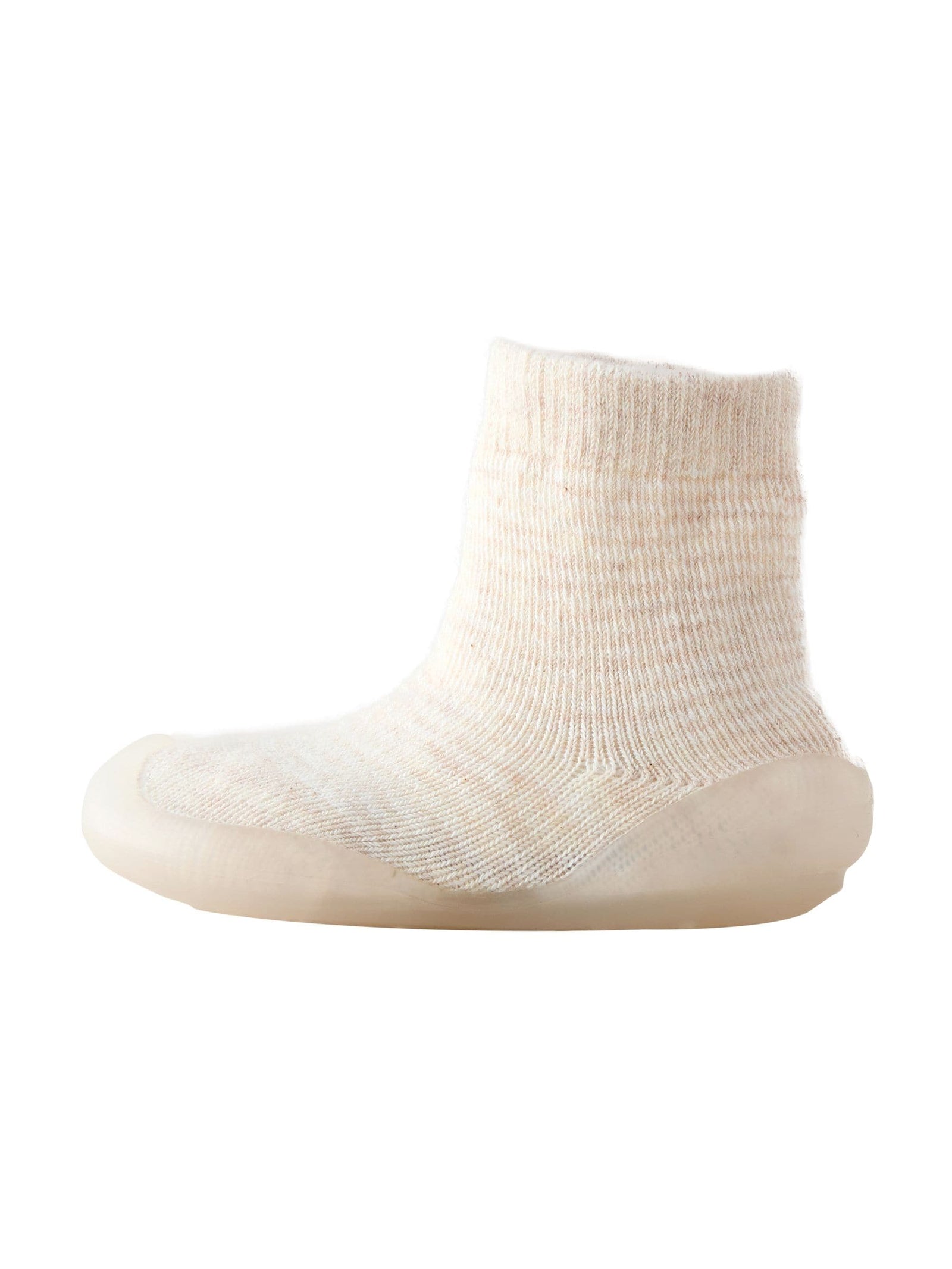Neutral Stripe Crawler Sock Shoes